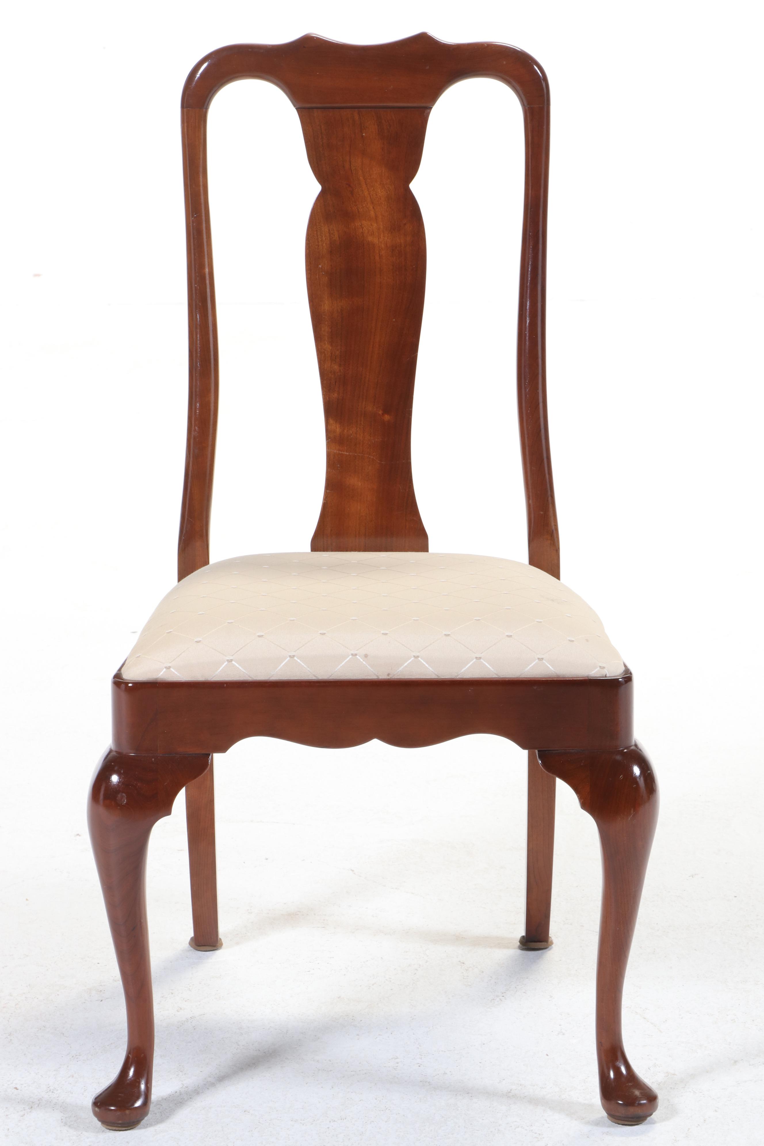 Seven-Piece Stickley "Cherry Valley" Queen Anne Style Cherrywood Dining Set