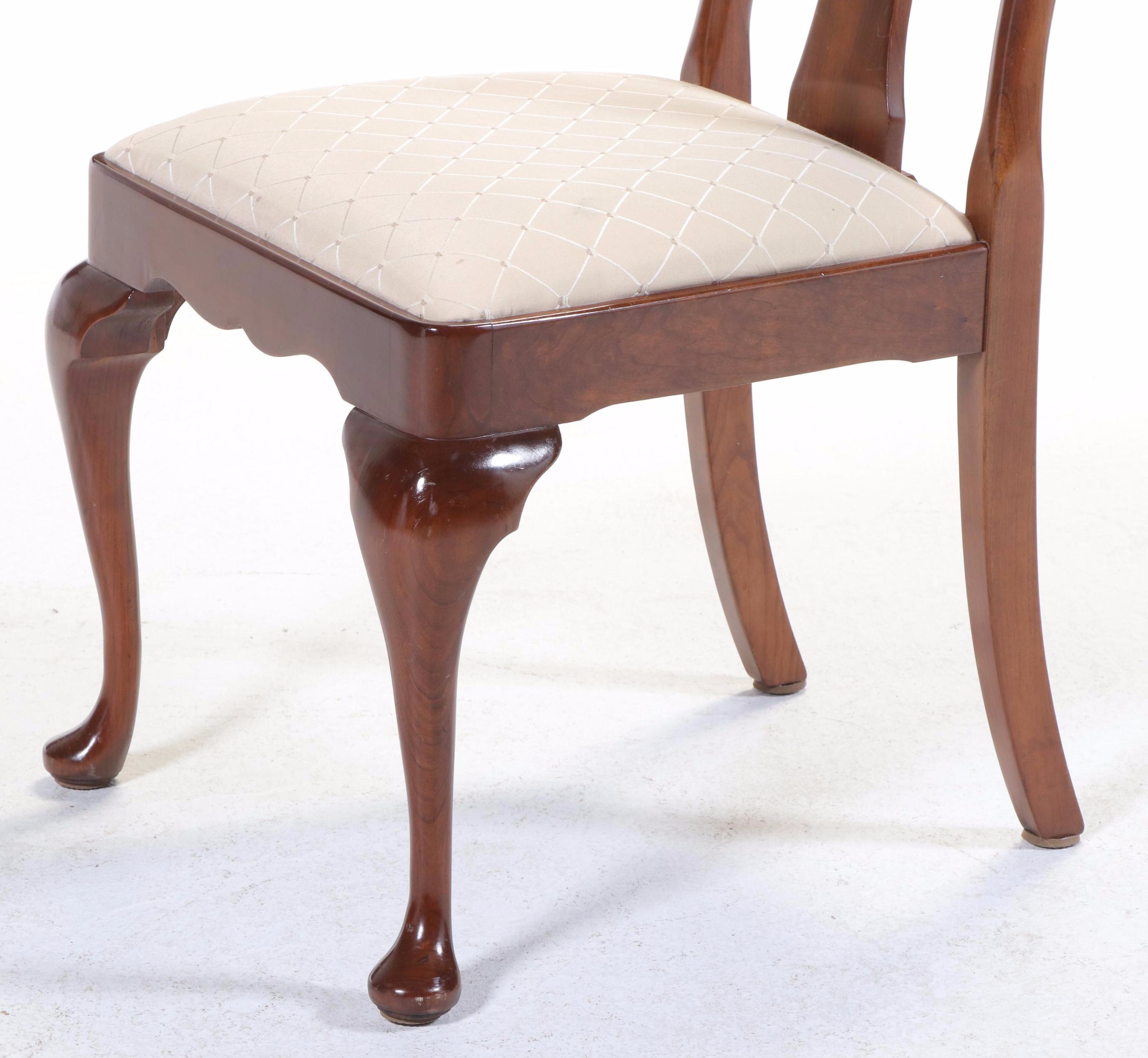 Seven-Piece Stickley "Cherry Valley" Queen Anne Style Cherrywood Dining Set