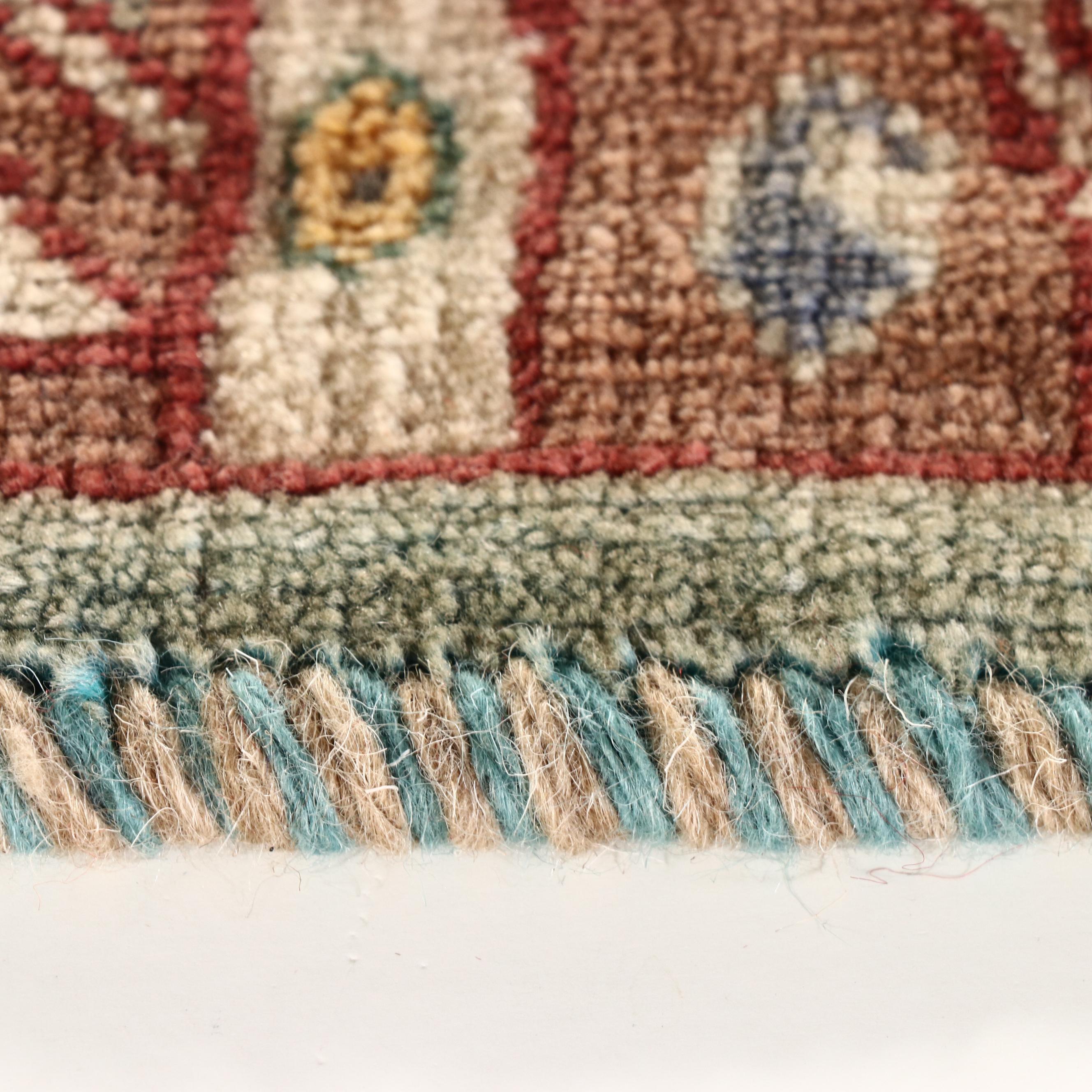 2'  x 2'4 Hand-Knotted Persian Qashqai Persepolis Head Floor Mat