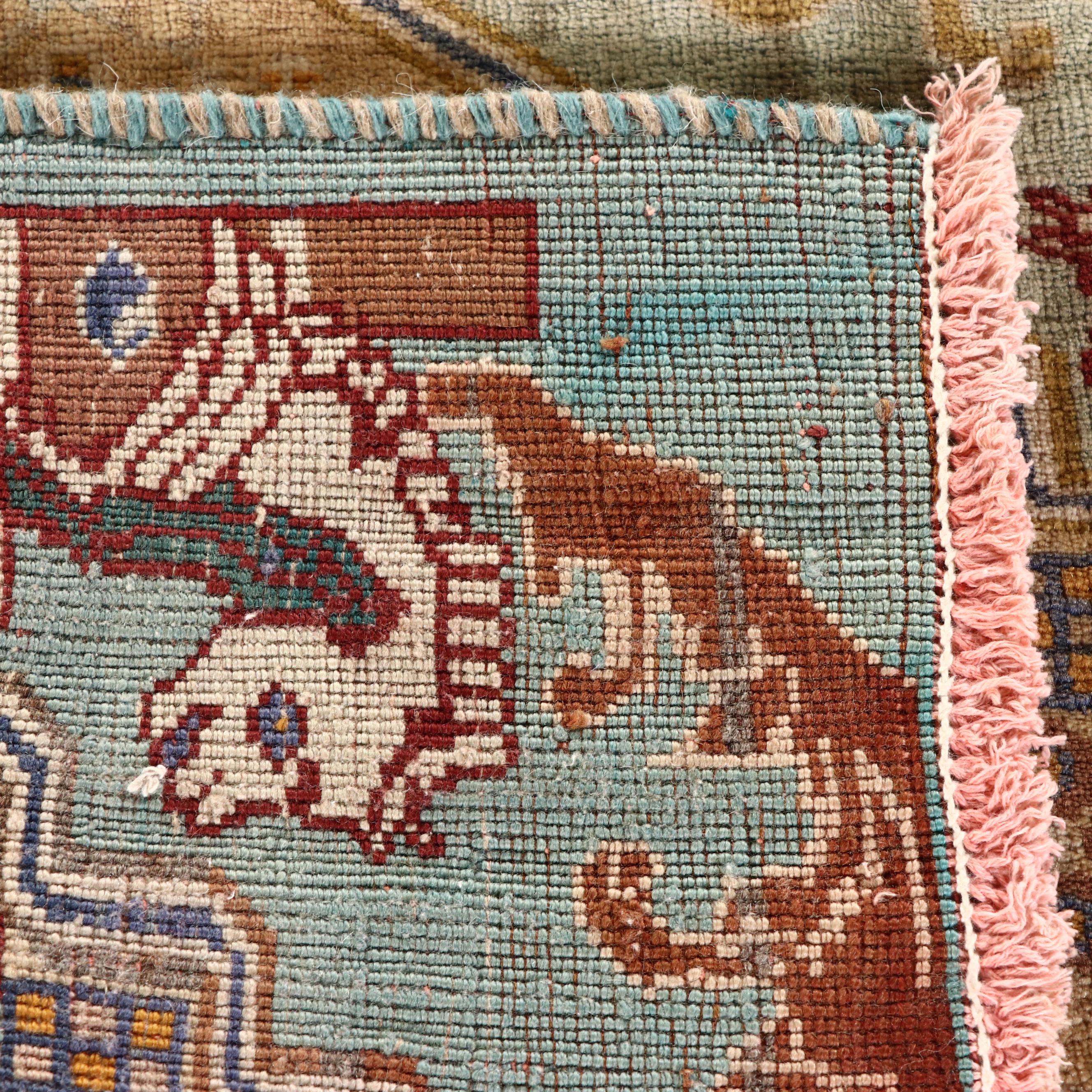 2'  x 2'4 Hand-Knotted Persian Qashqai Persepolis Head Floor Mat