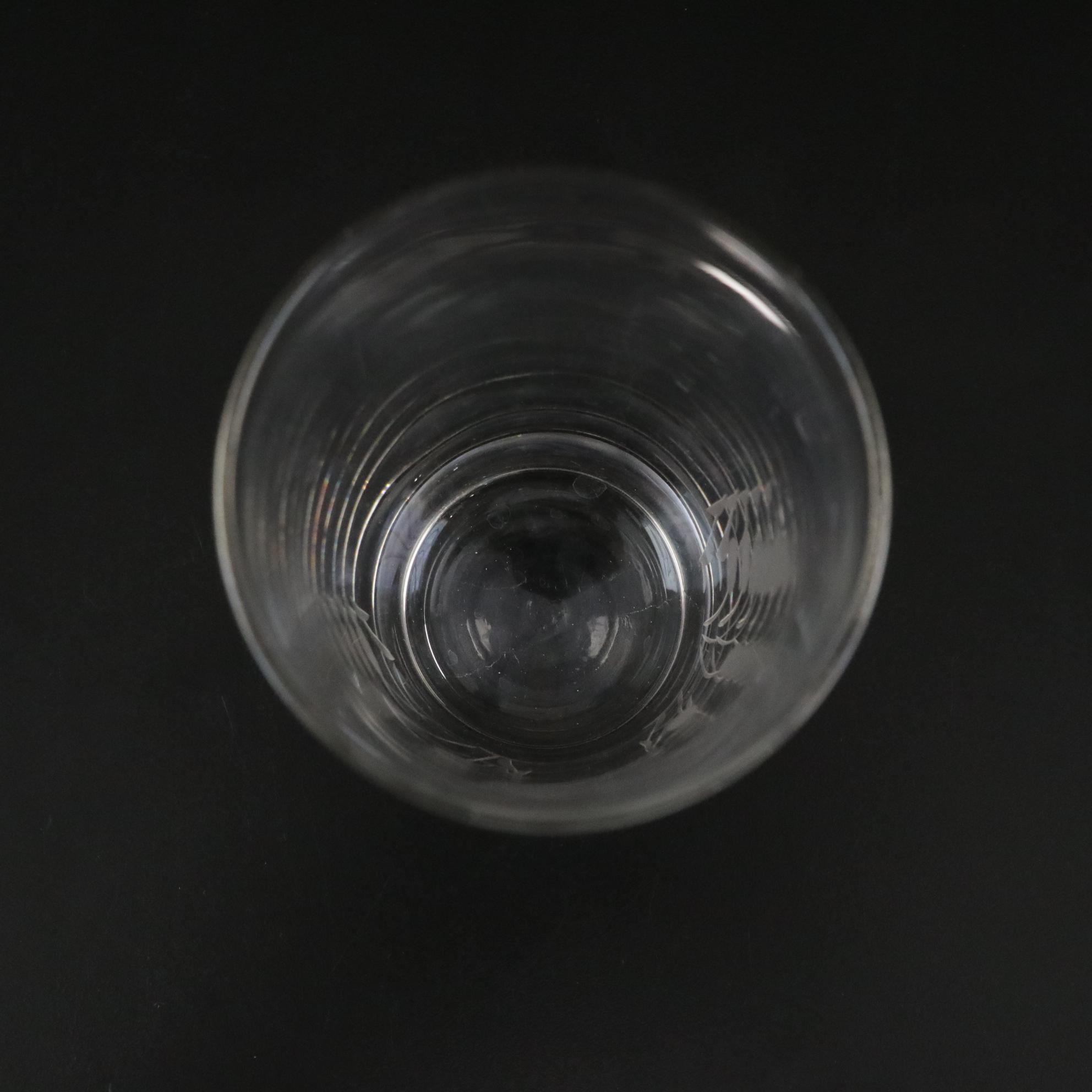 "Flying Duck" Etched Motif Highball Glasses and Stemmed Cordials