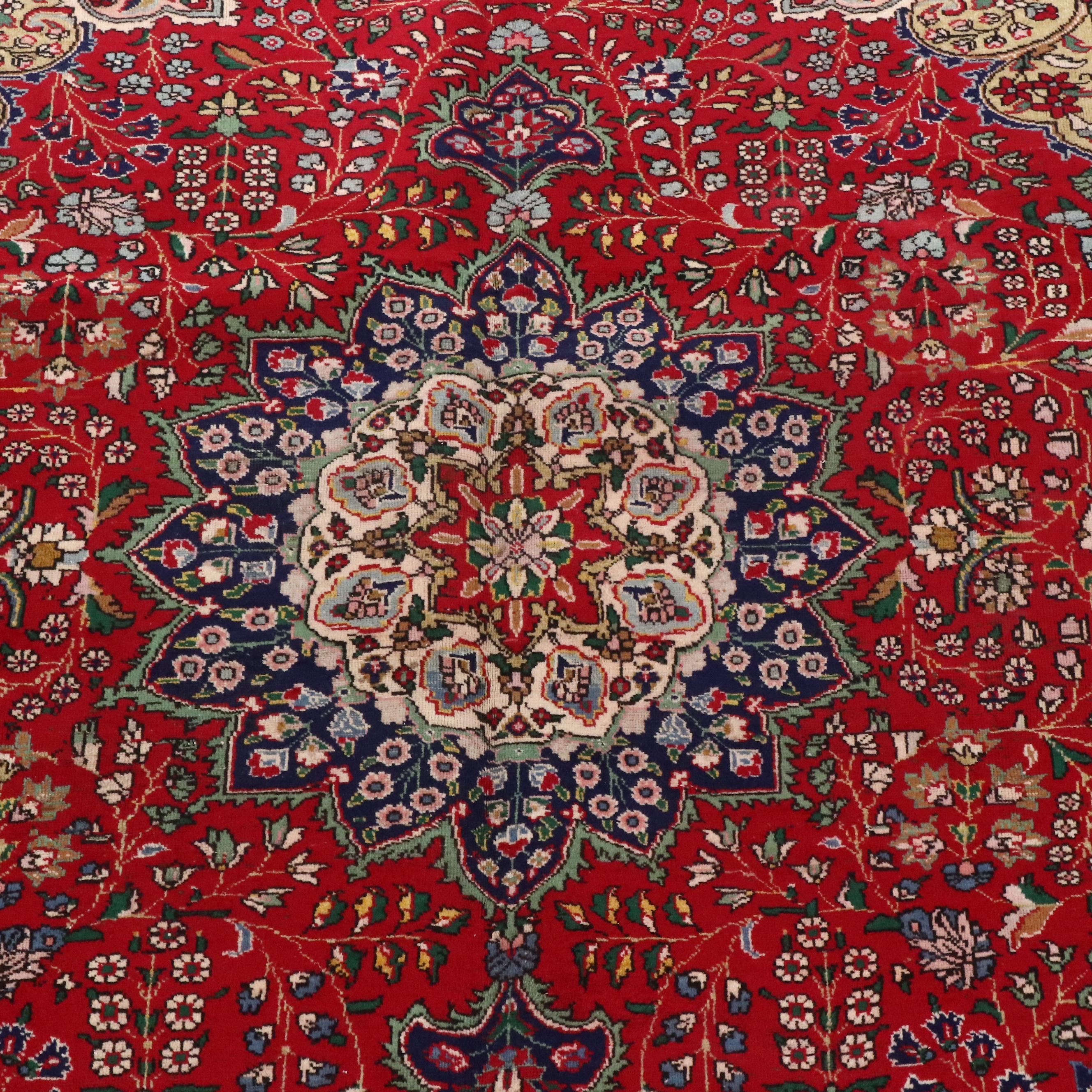 6'6 x 9'7 Hand-Knotted Persian Mashhad Area Rug