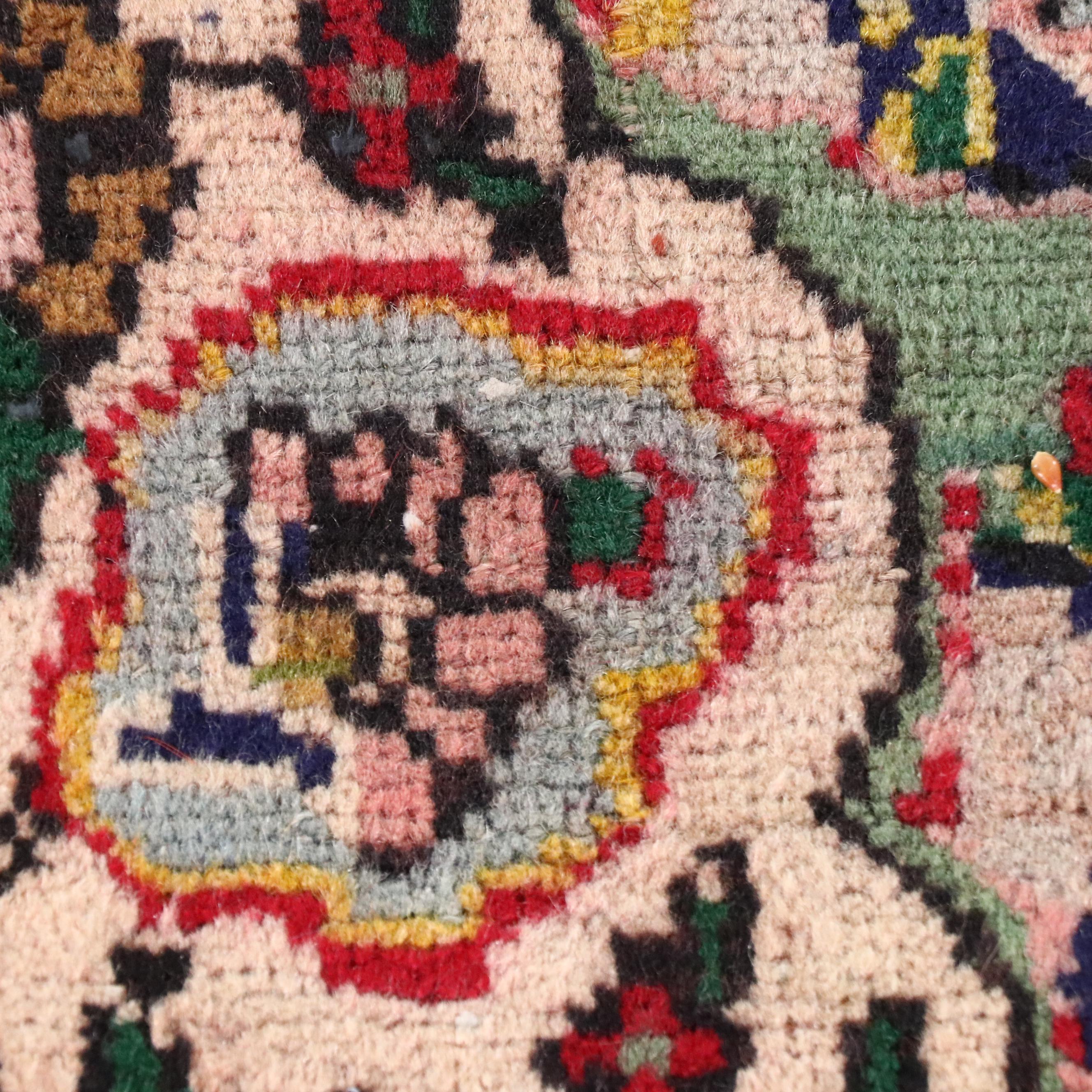 6'6 x 9'7 Hand-Knotted Persian Mashhad Area Rug