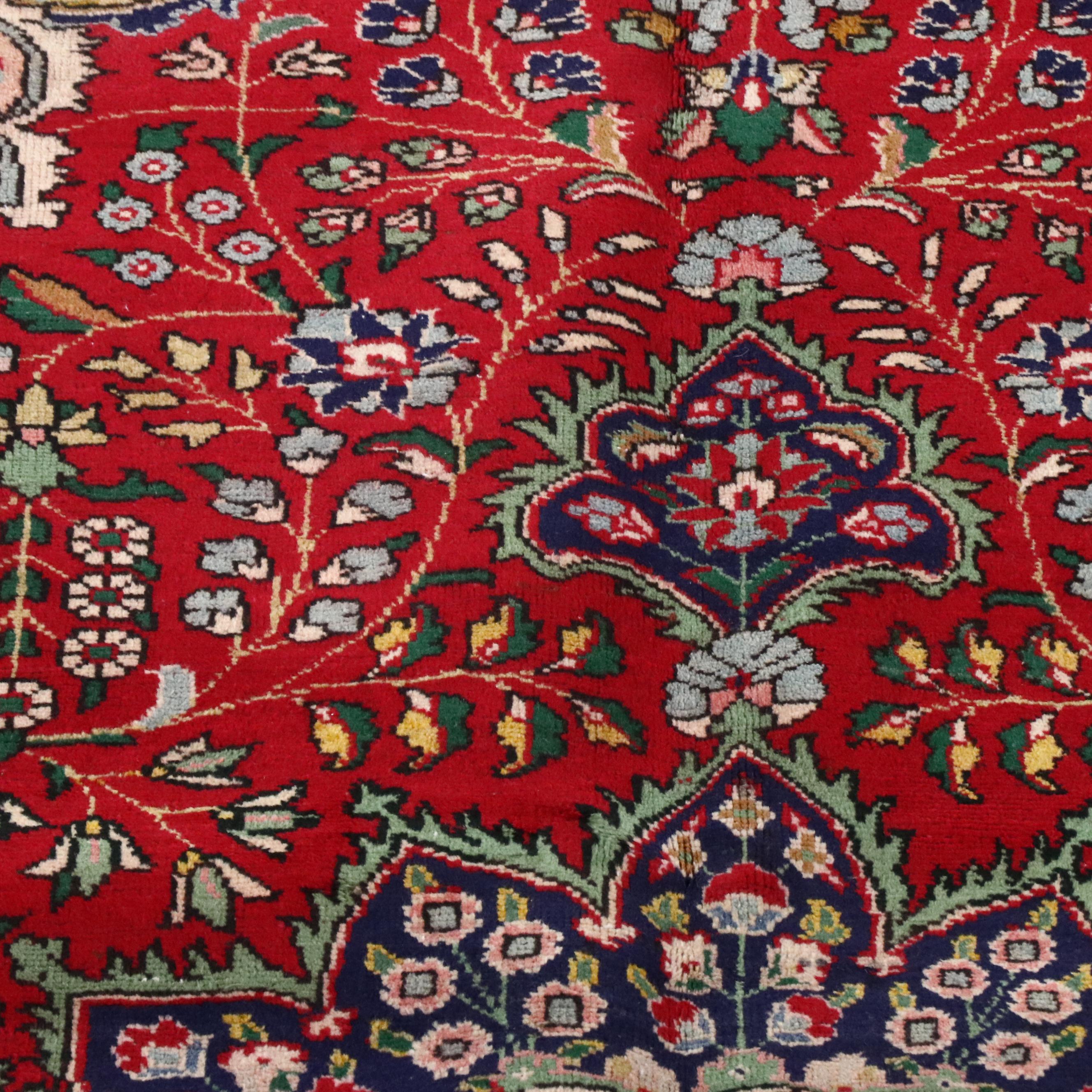 6'6 x 9'7 Hand-Knotted Persian Mashhad Area Rug