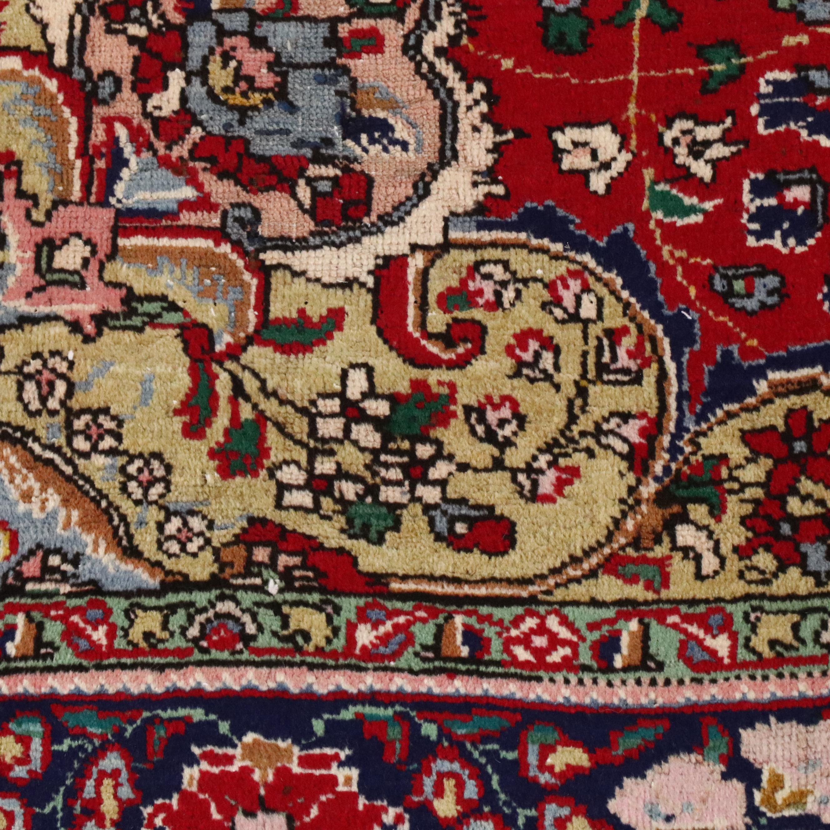6'6 x 9'7 Hand-Knotted Persian Mashhad Area Rug