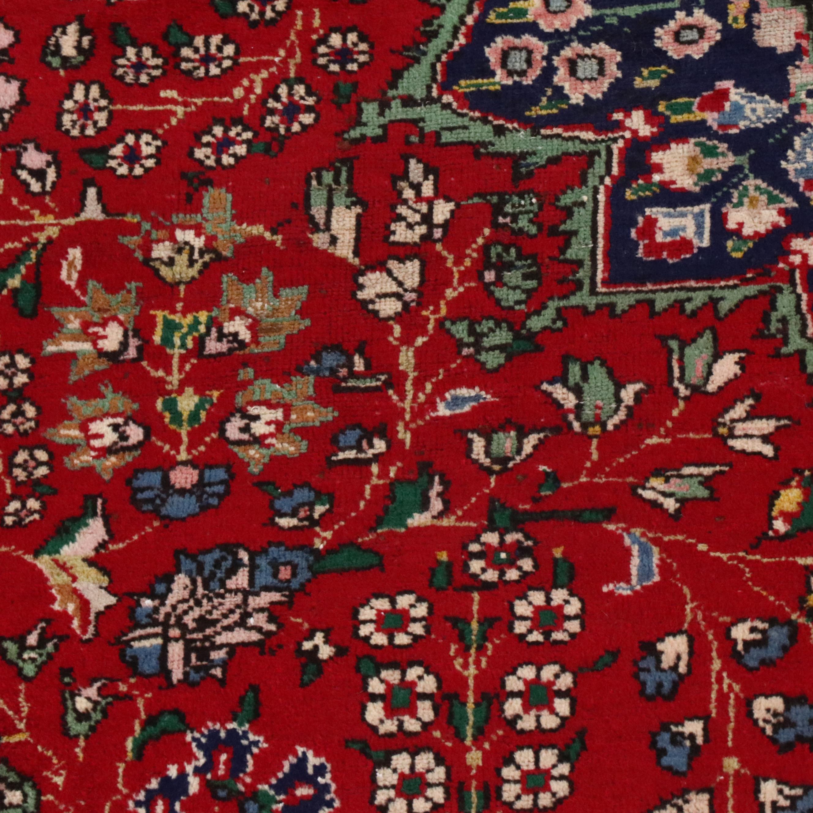 6'6 x 9'7 Hand-Knotted Persian Mashhad Area Rug