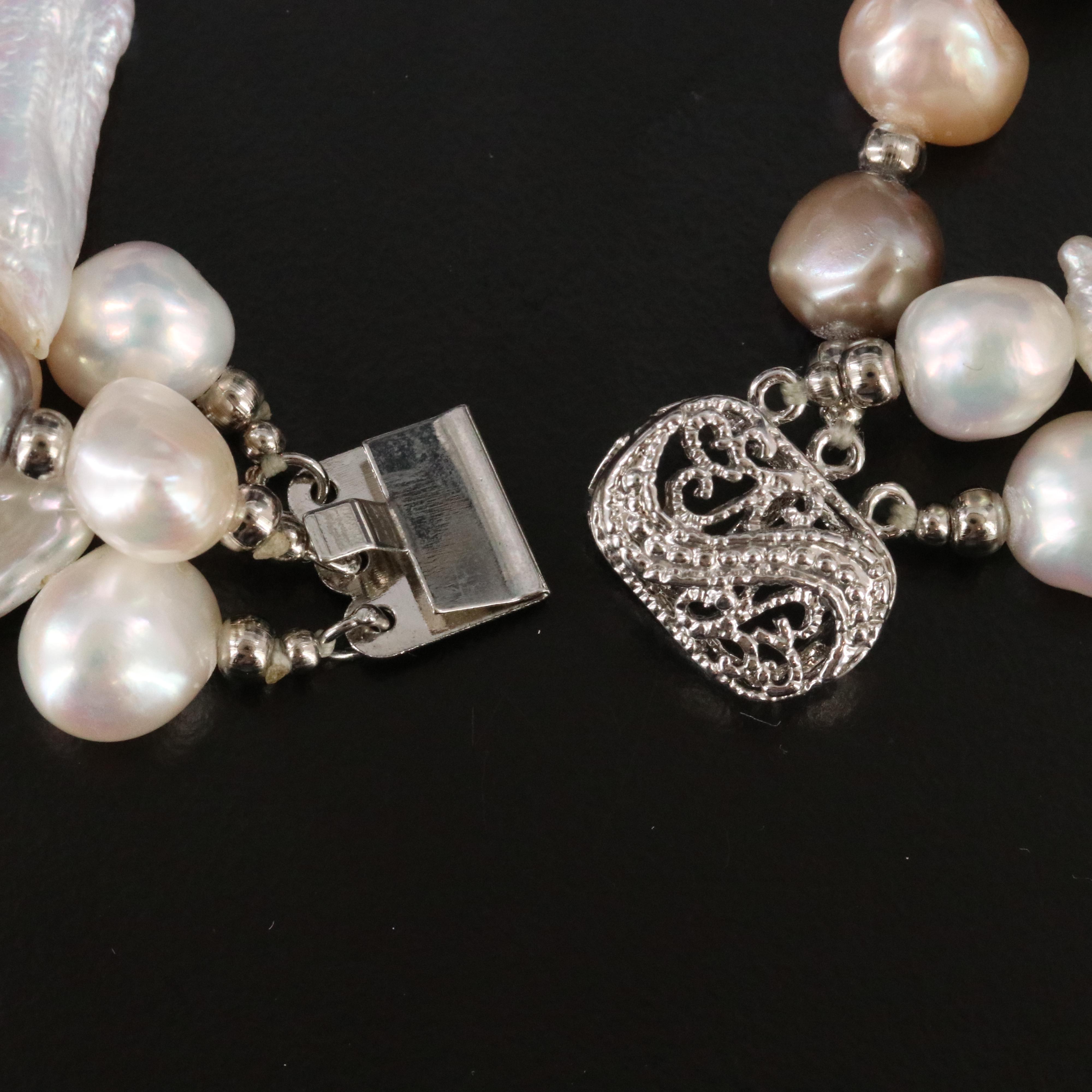 Pearl and Mother of Pearl Pendant Necklace