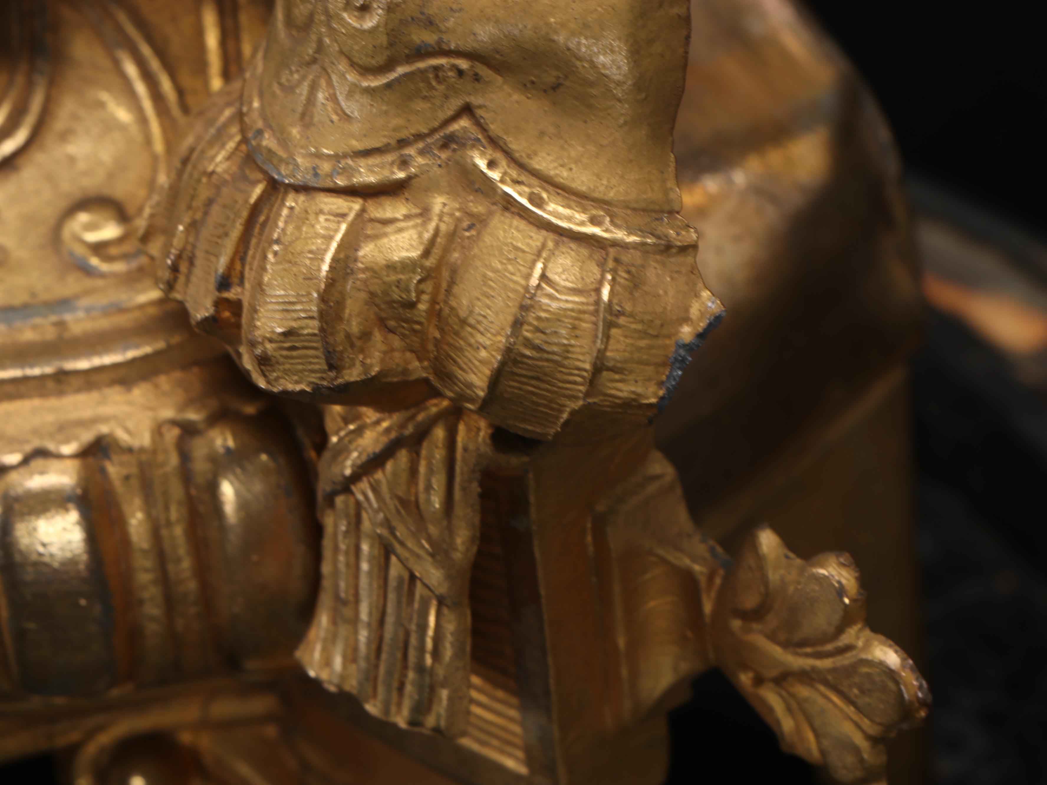 W. Bremer Junior Gilt Spelter Mantel Clock Under Glass Dome, 19th Century