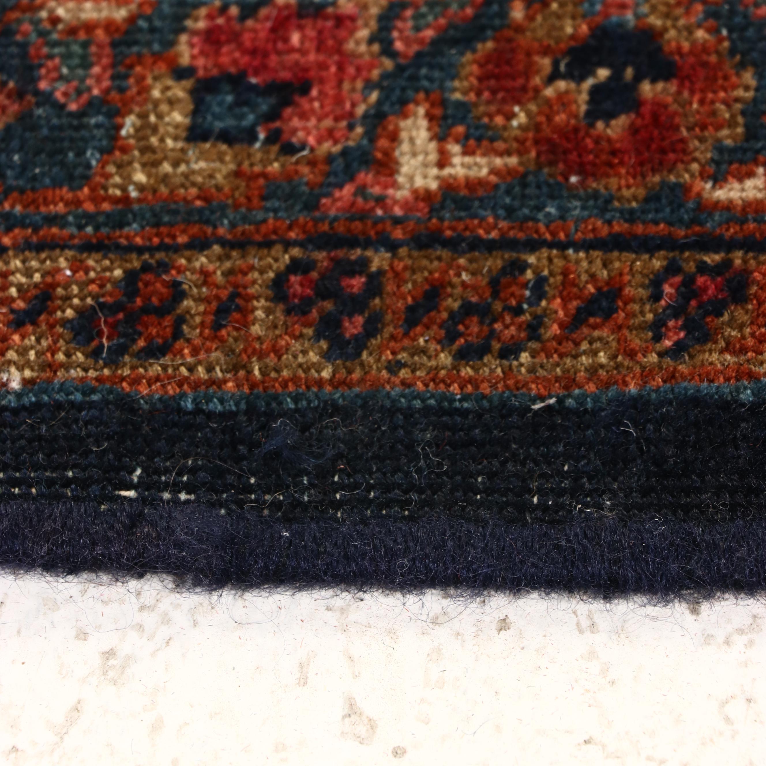 4'11 x 7'5 Antique Hand-Knotted Persian Sarouk Area Rug