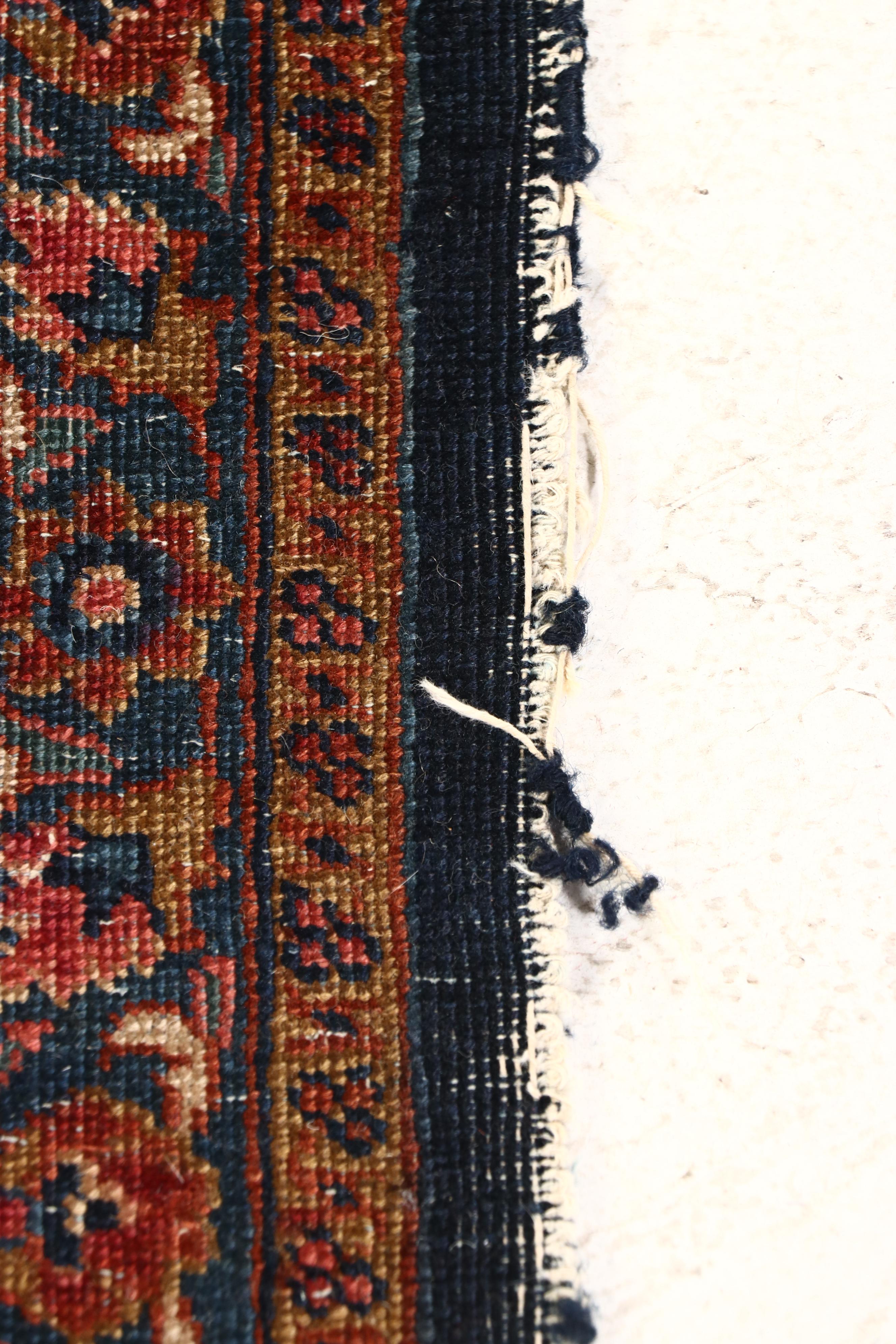 4'11 x 7'5 Antique Hand-Knotted Persian Sarouk Area Rug