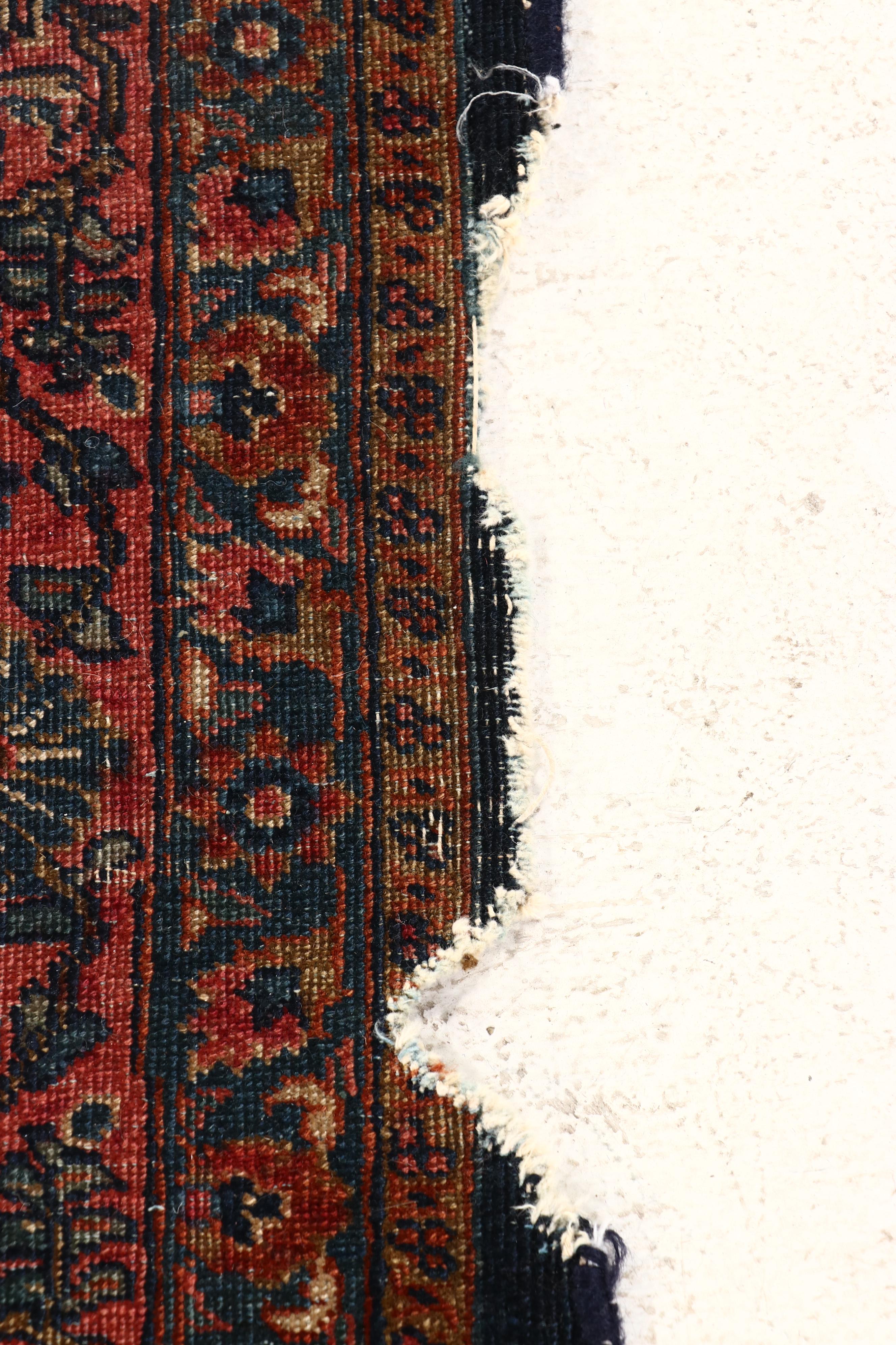 4'11 x 7'5 Antique Hand-Knotted Persian Sarouk Area Rug