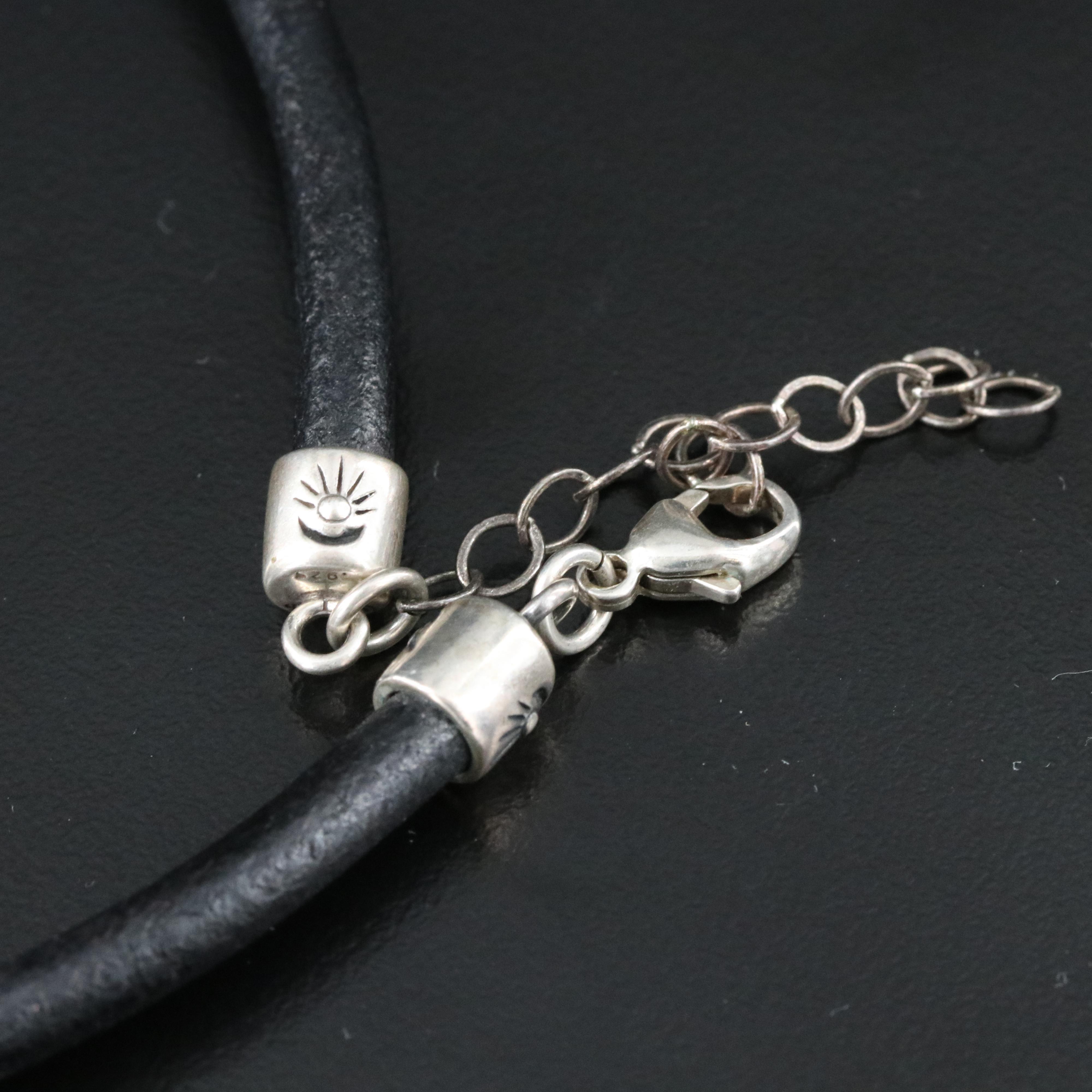 Sterling Turquoise Pendant Neccklace