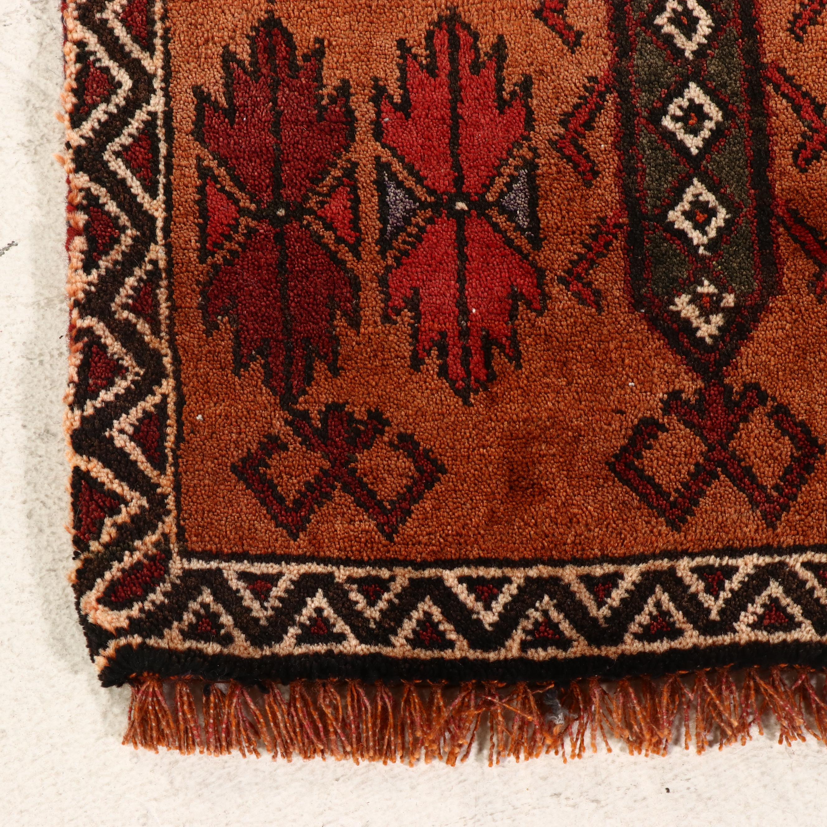 1'9 x 7'10 Hand-Knotted Persian Quchan Carpet Runner