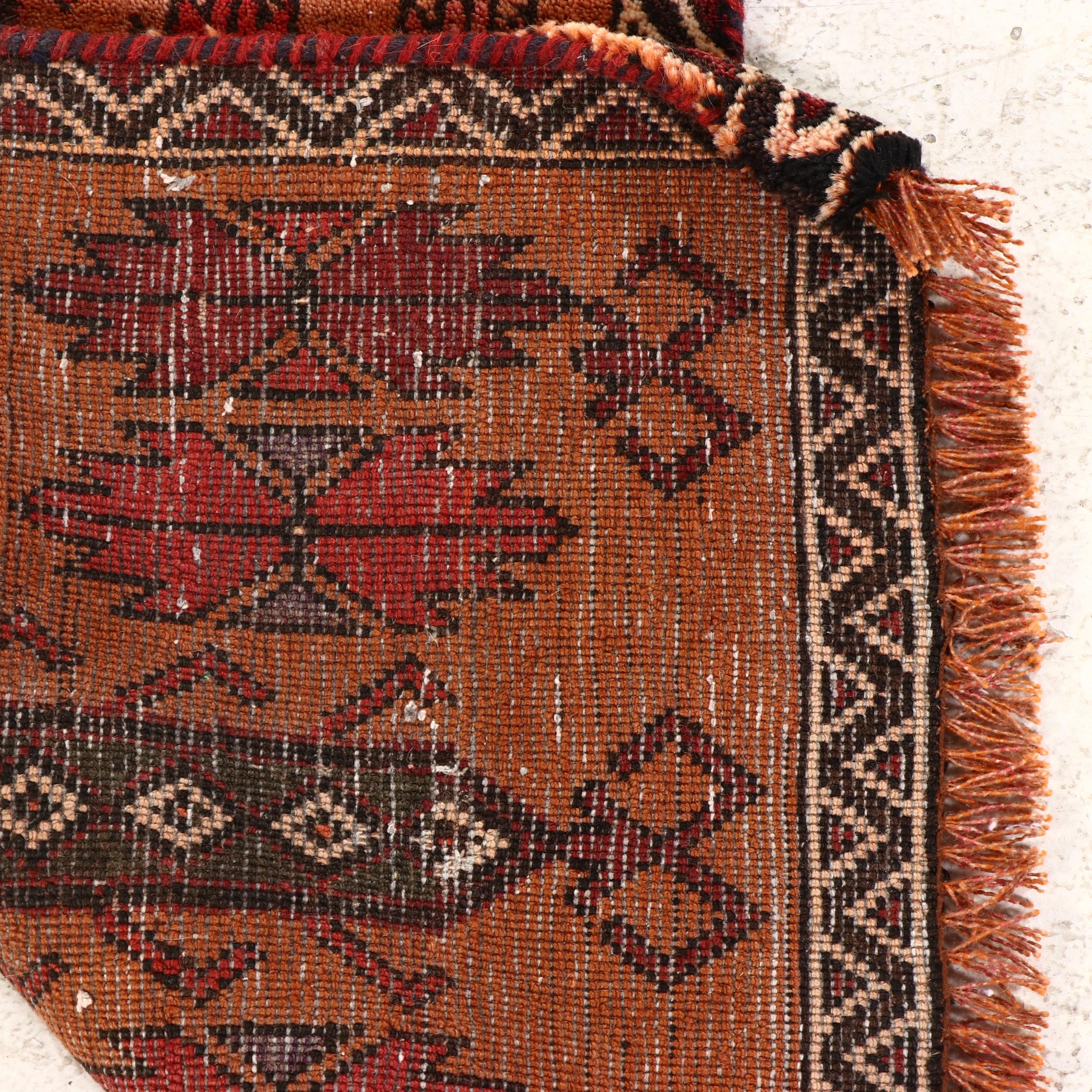 1'9 x 7'10 Hand-Knotted Persian Quchan Carpet Runner