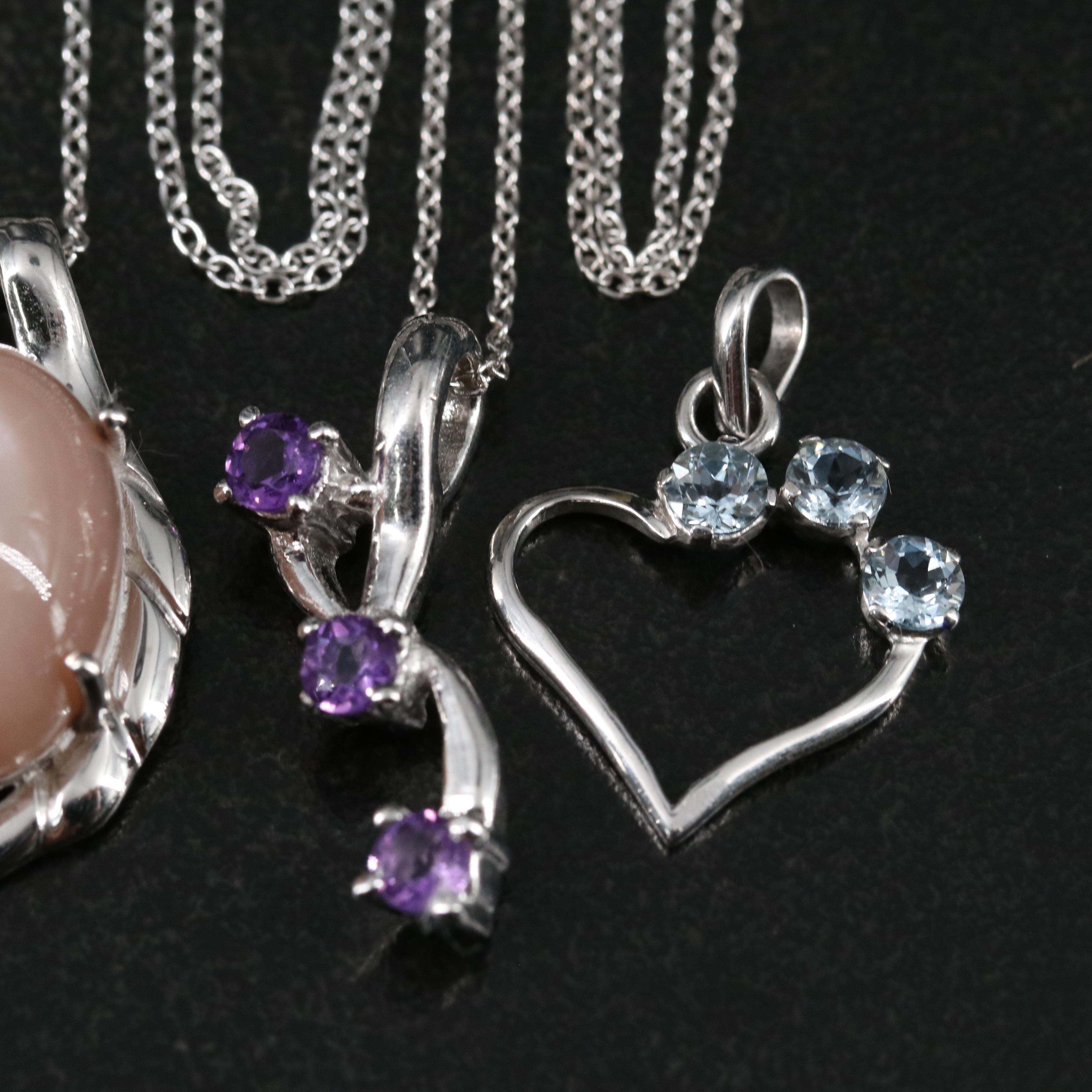 14 Assorted Sterling Silver Rings, Necklaces, Earrings, and Pendants