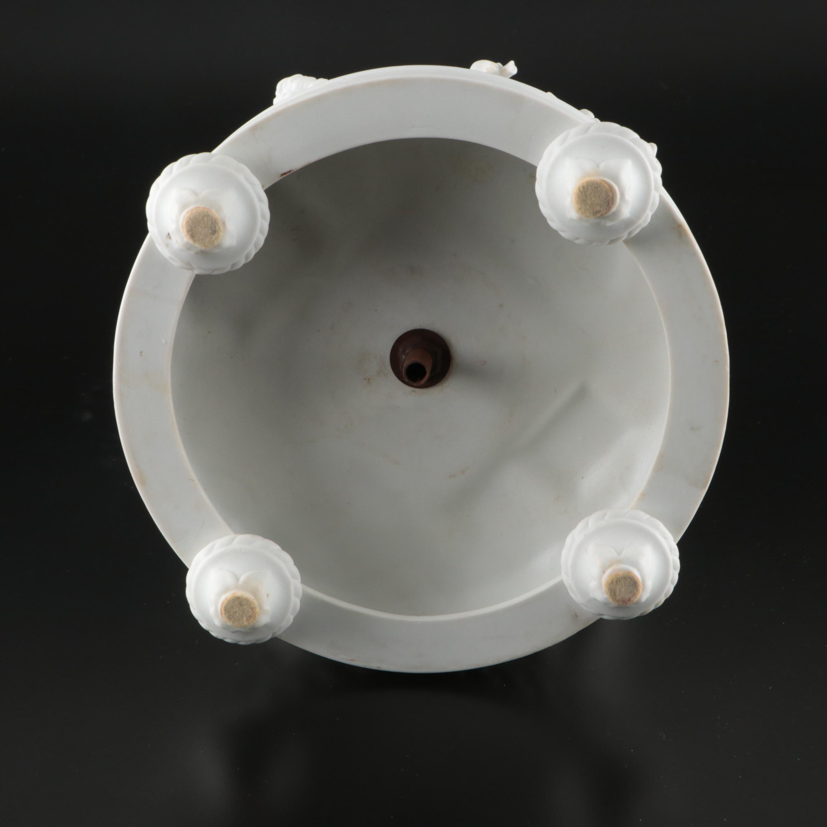 European Parian Neoclassical Four Muses Centerpiece, Late 19th/Early 20th C.