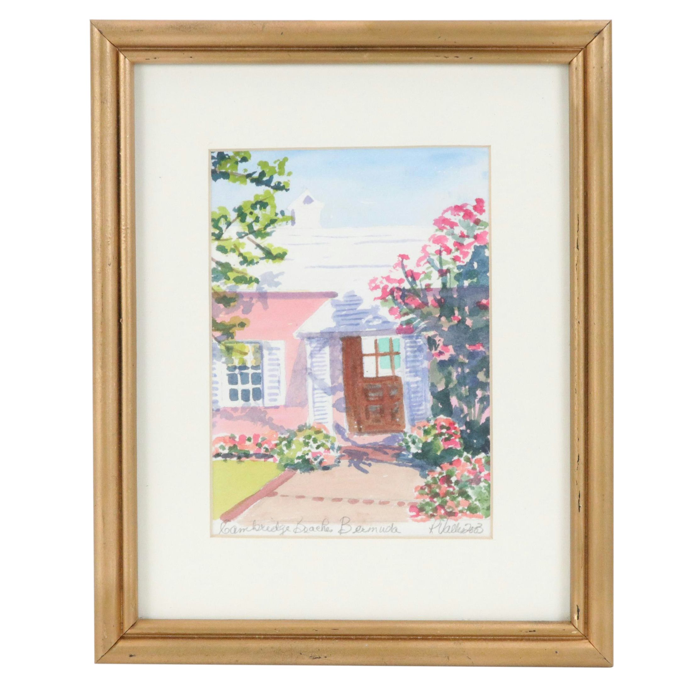 Ruth Vallis Watercolor Painting "Cambridge Beaches, Bermuda," 2003
