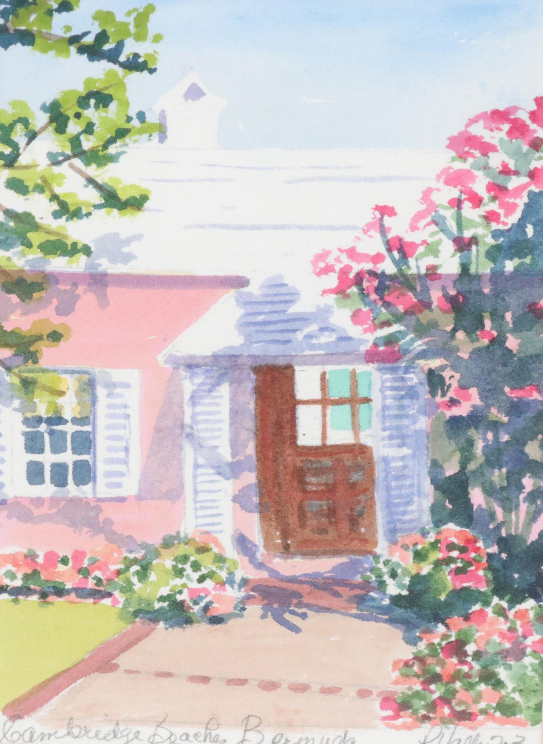 Ruth Vallis Watercolor Painting "Cambridge Beaches, Bermuda," 2003