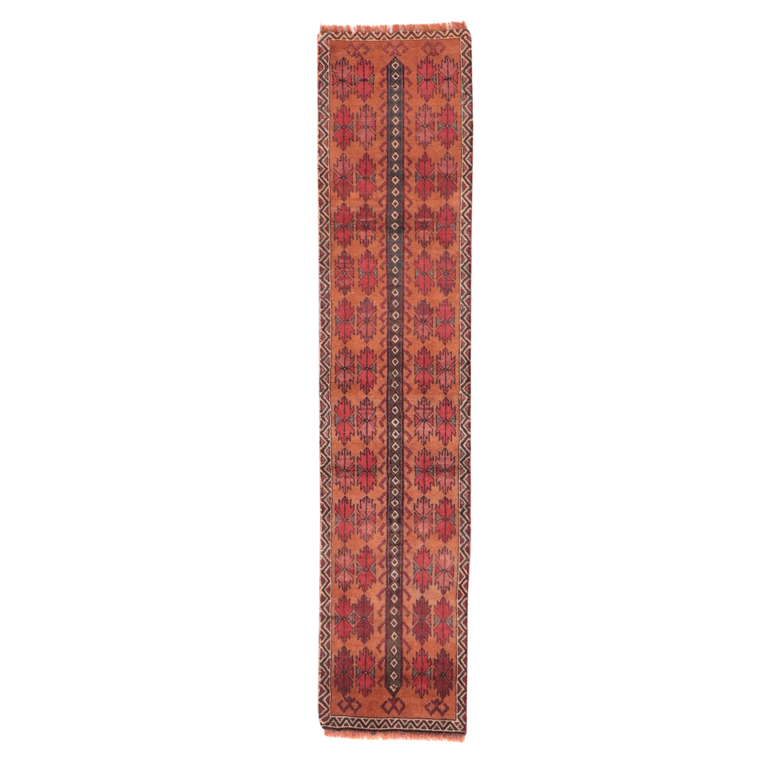 1'9 x 7'10 Hand-Knotted Persian Quchan Carpet Runner