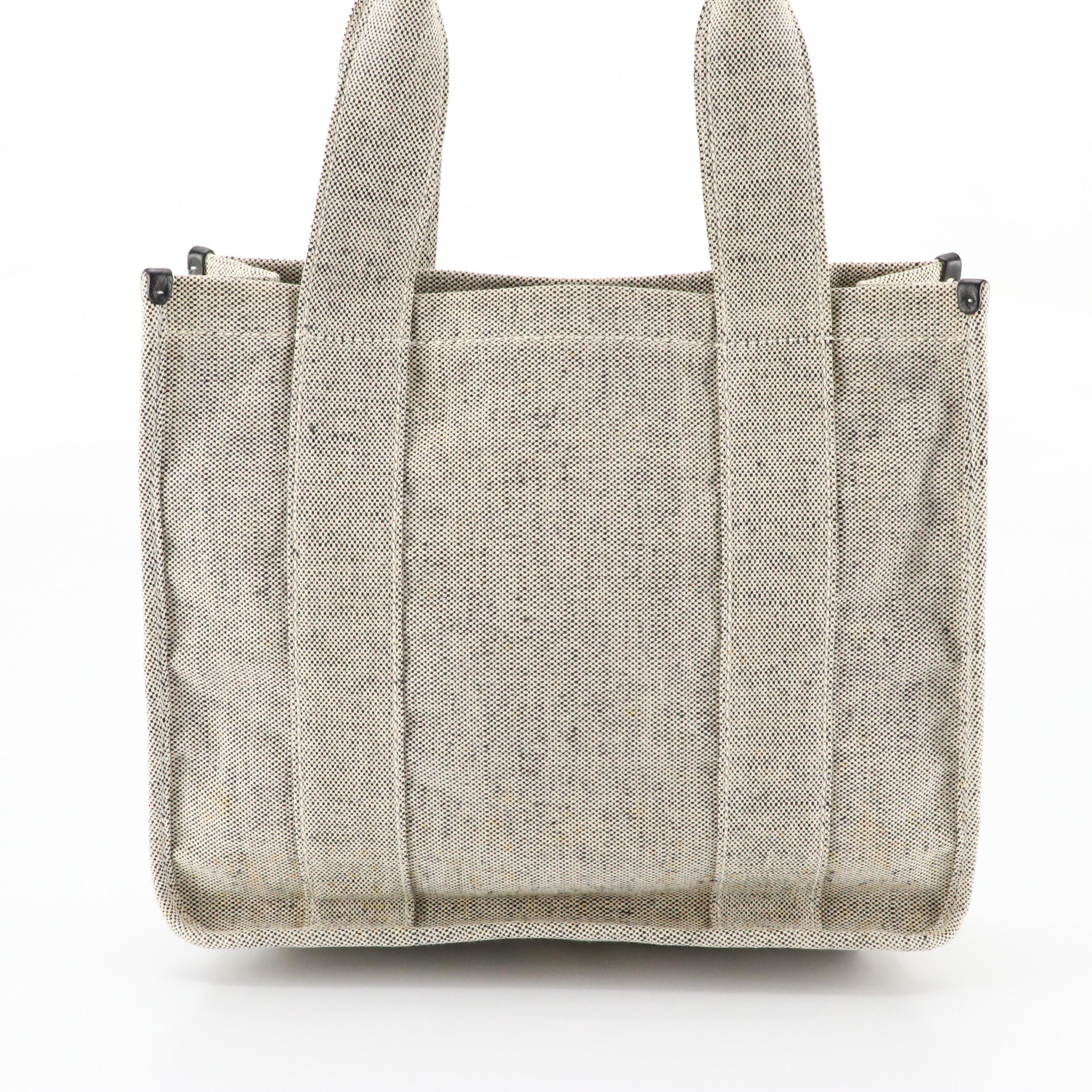 Prada Small Tote in Gray Canvas