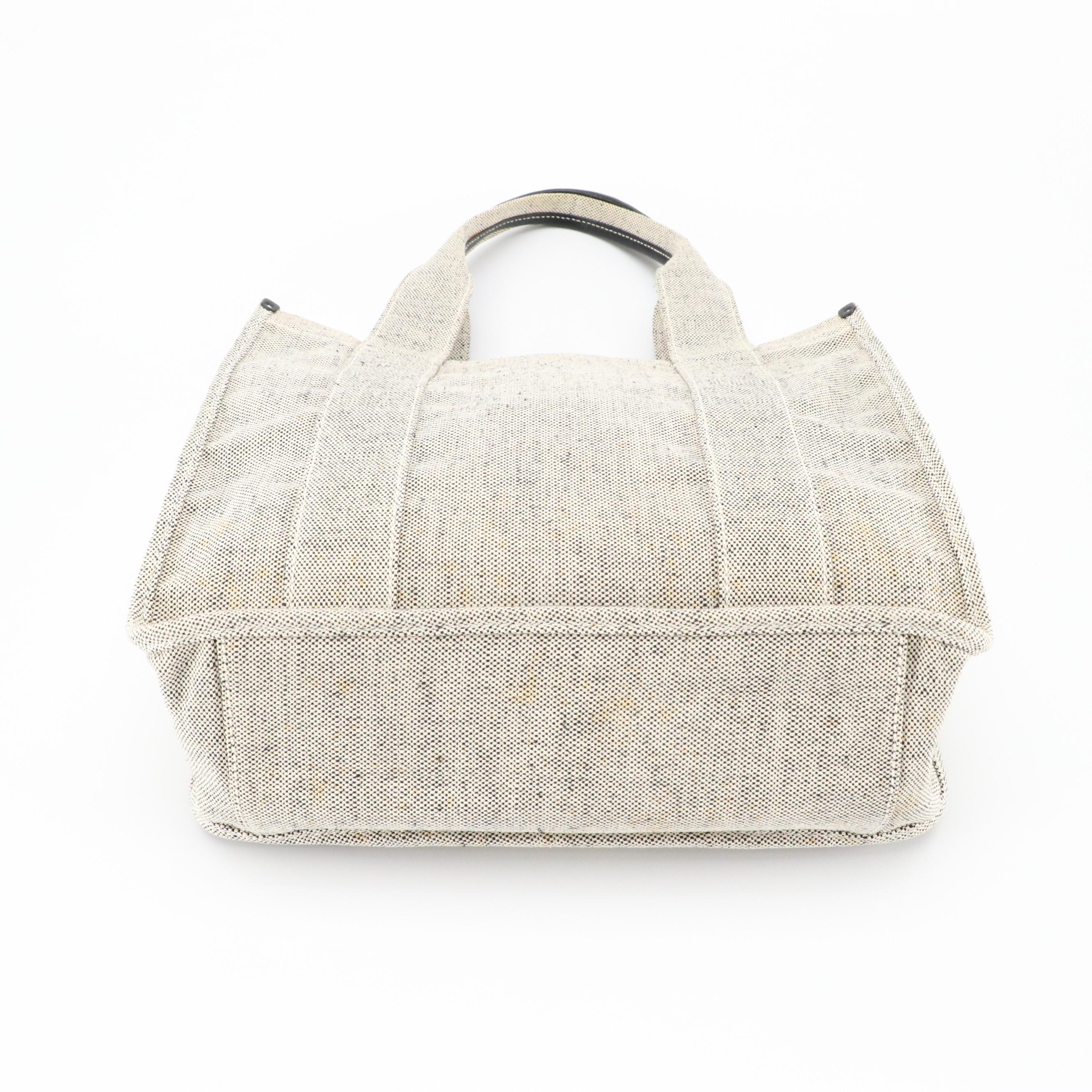 Prada Small Tote in Gray Canvas