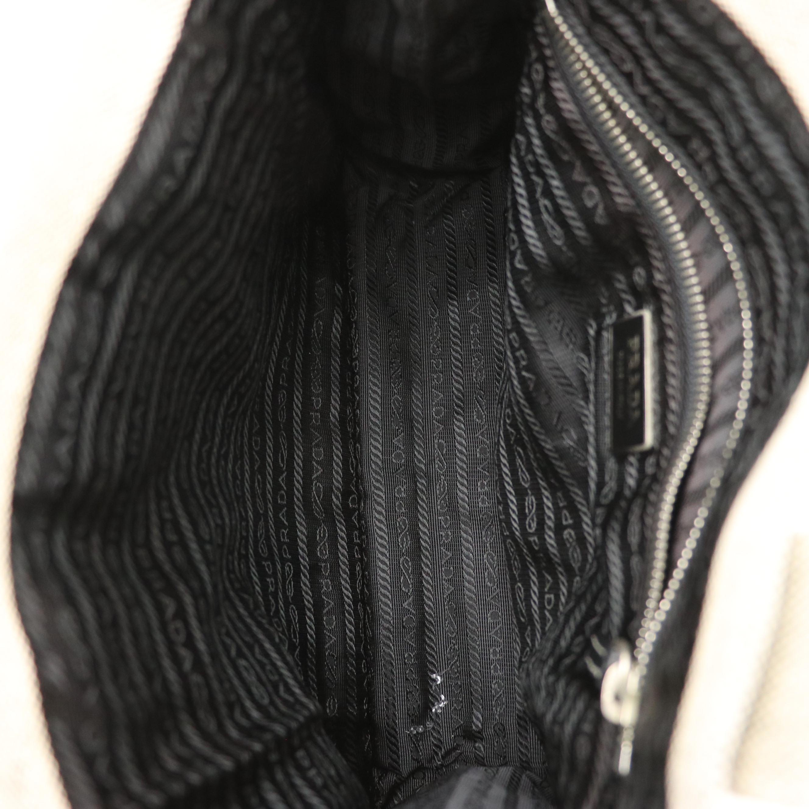 Prada Small Tote in Gray Canvas