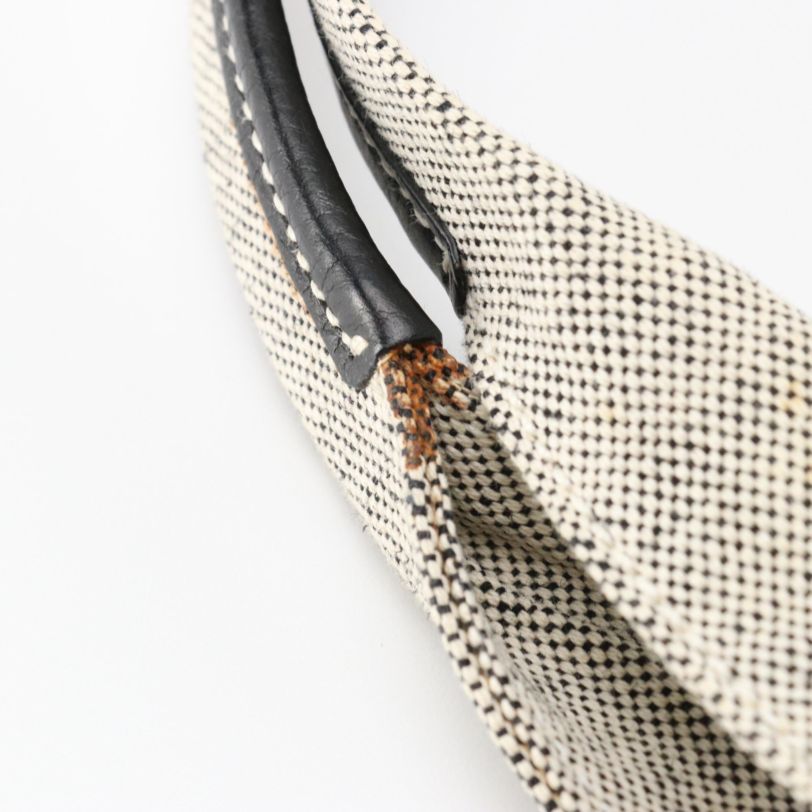 Prada Small Tote in Gray Canvas