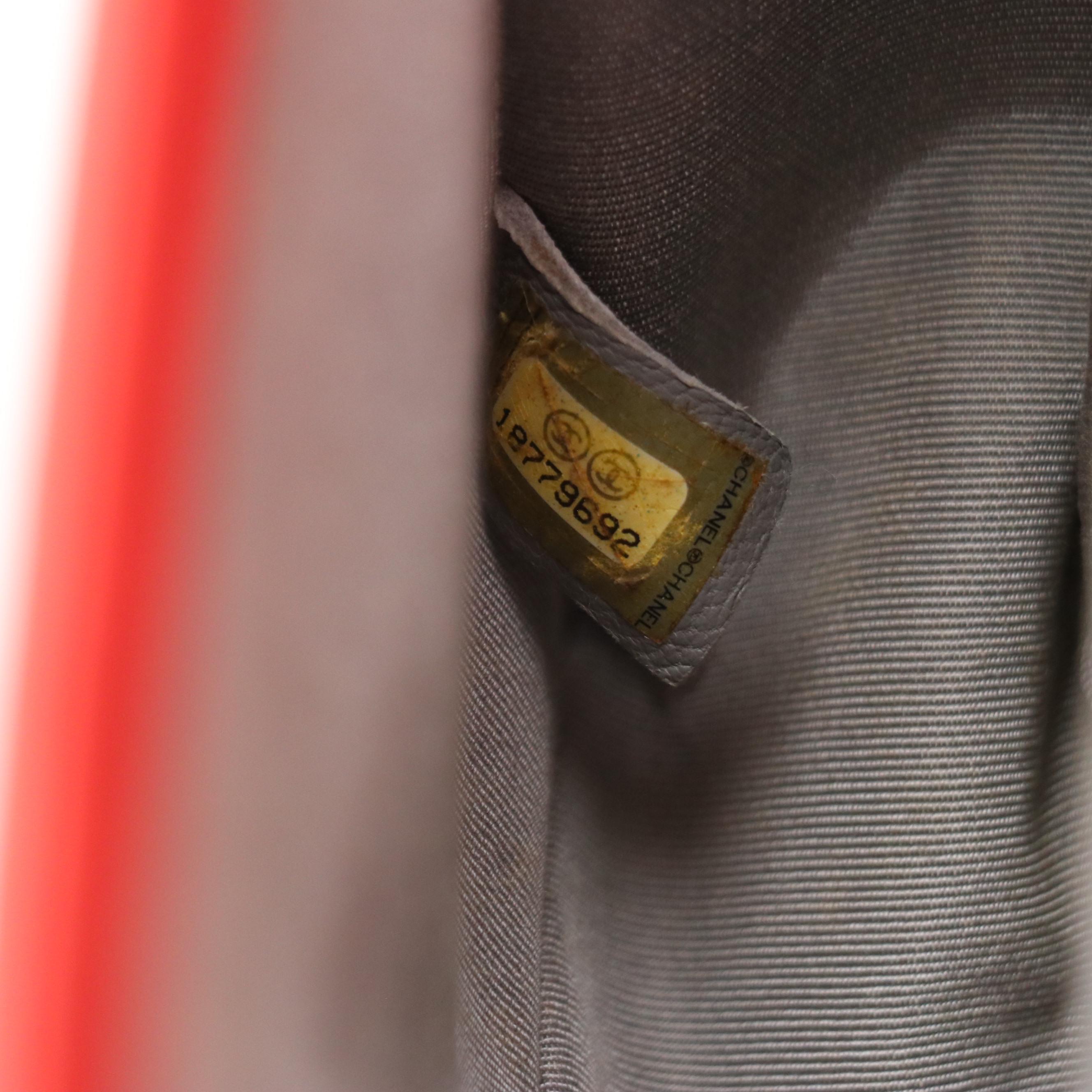 Chanel Large Flap Boy Bag in Red Diamond Stitch Calfskin Leather