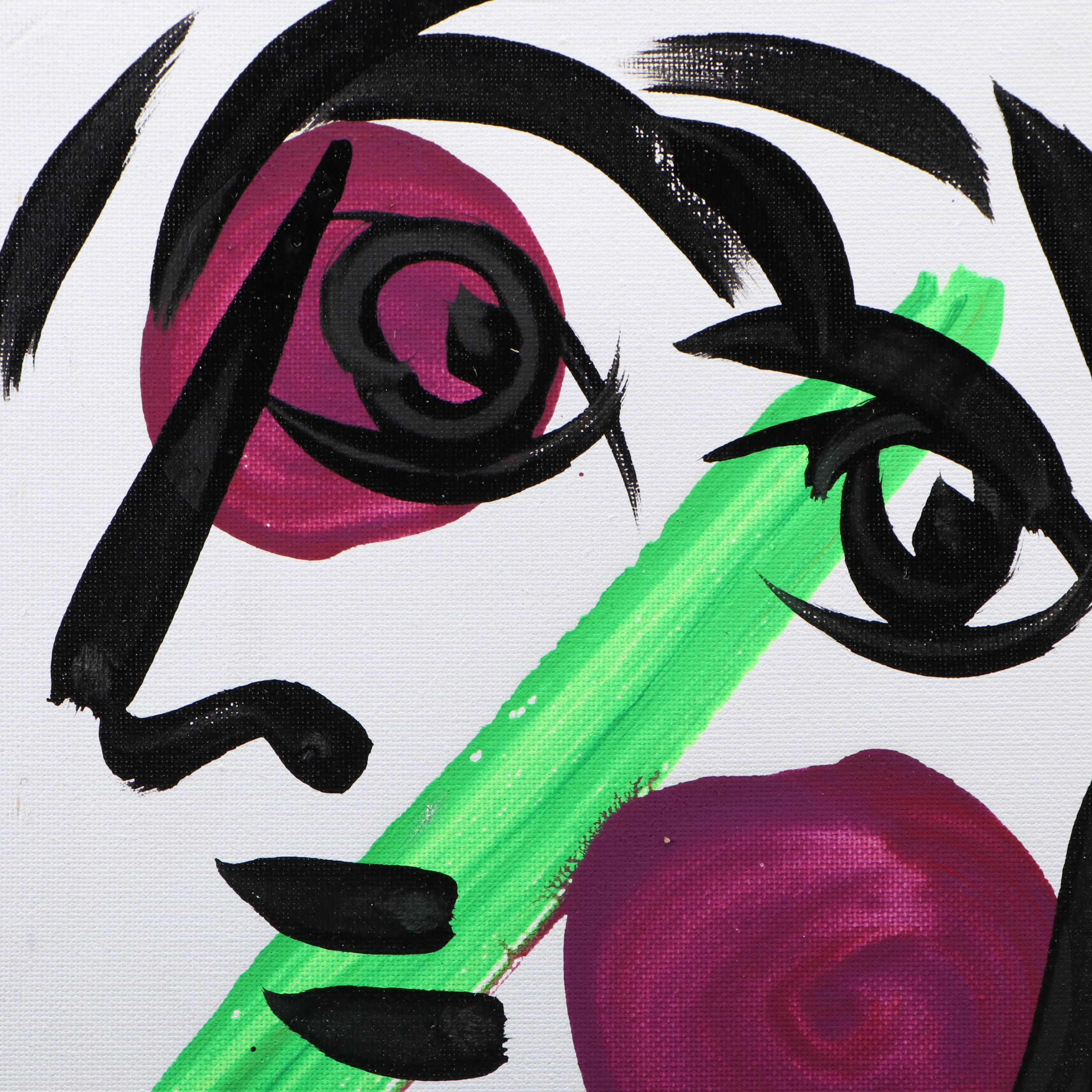 Peter Keil Abstract Acrylic Portrait Painting