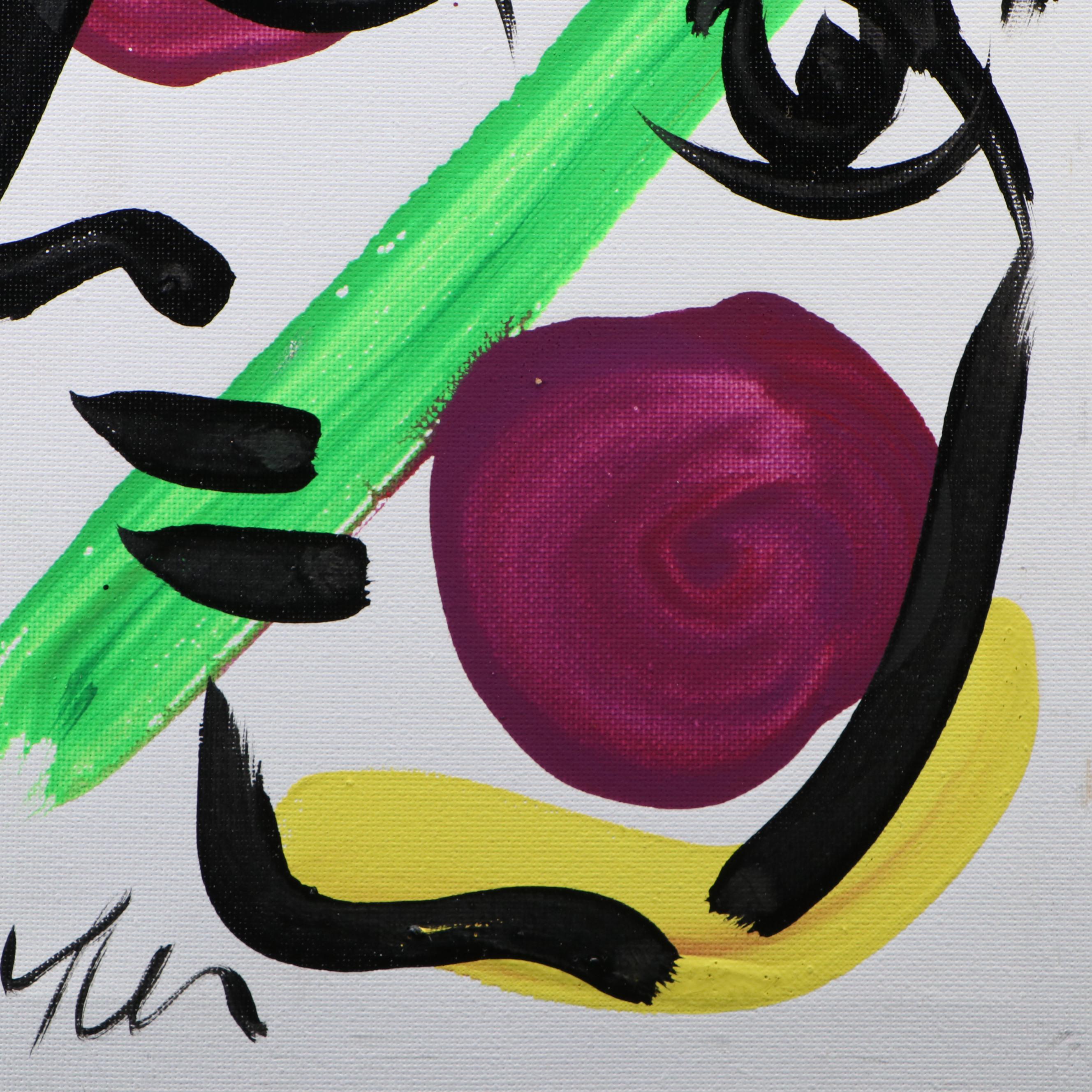 Peter Keil Abstract Acrylic Portrait Painting