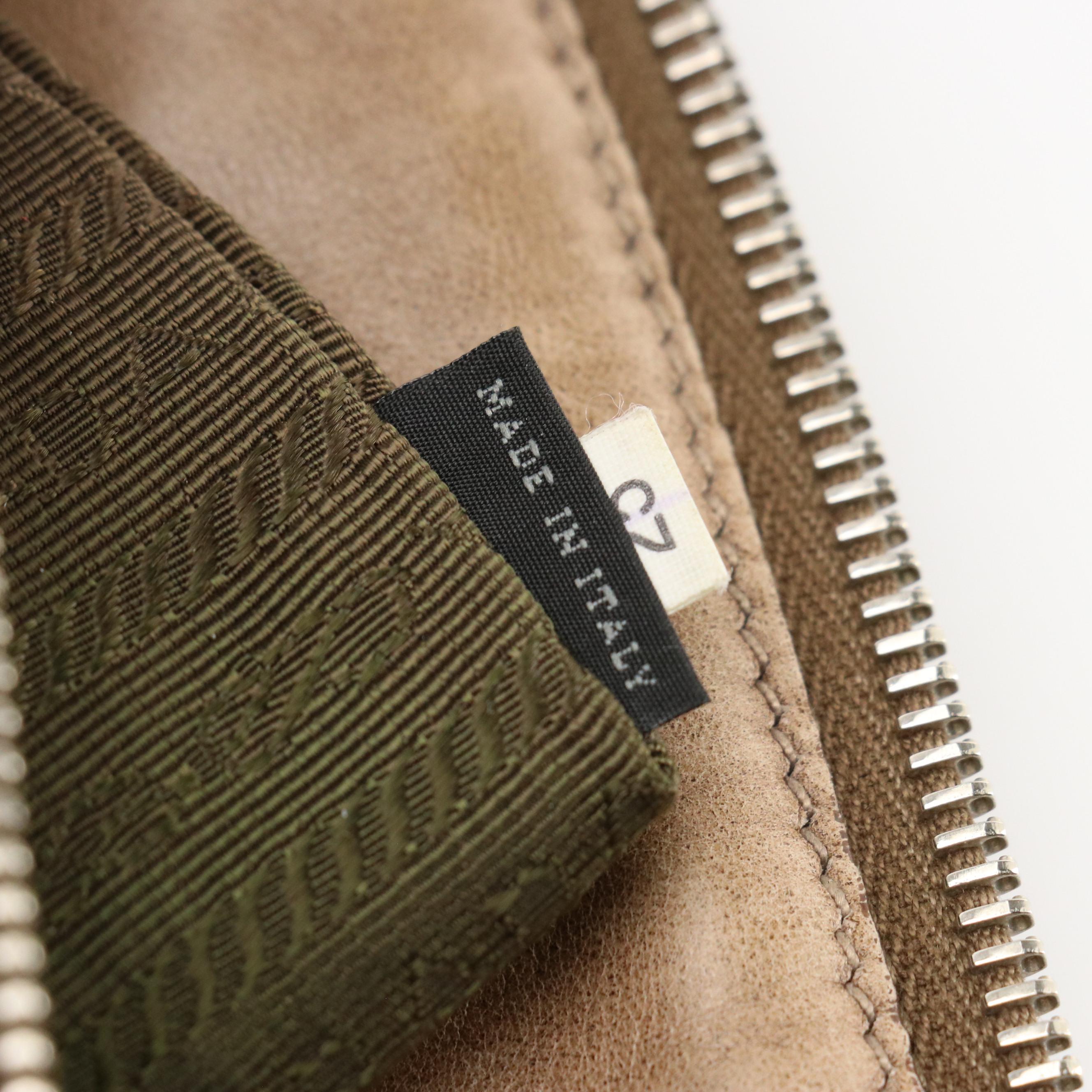 Prada Two-Way Tote in Brown Ombré Nappa Gaufré Leather