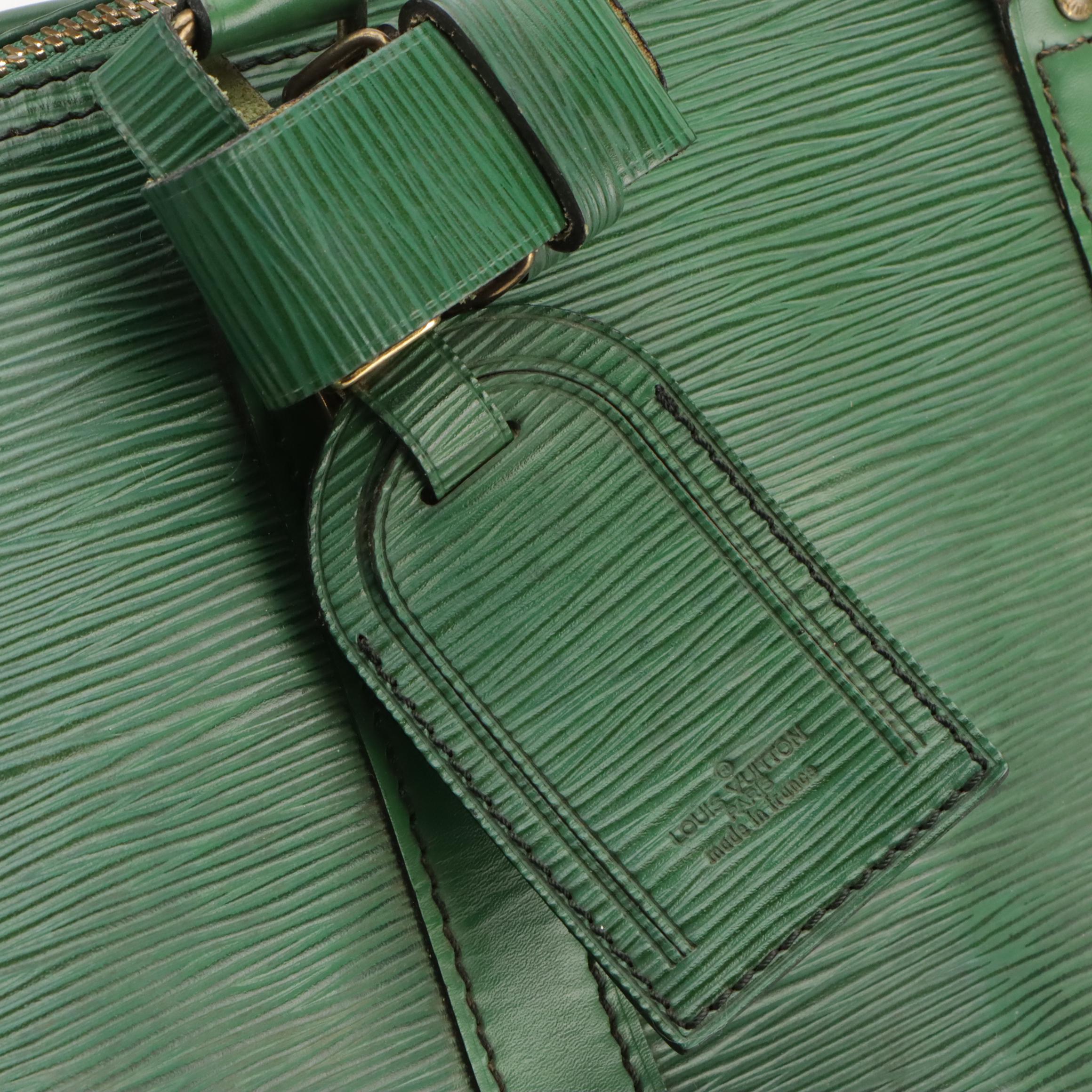 Louis Vuitton Keepall 55 Duffle Bag in Borneo Green Epi Leather