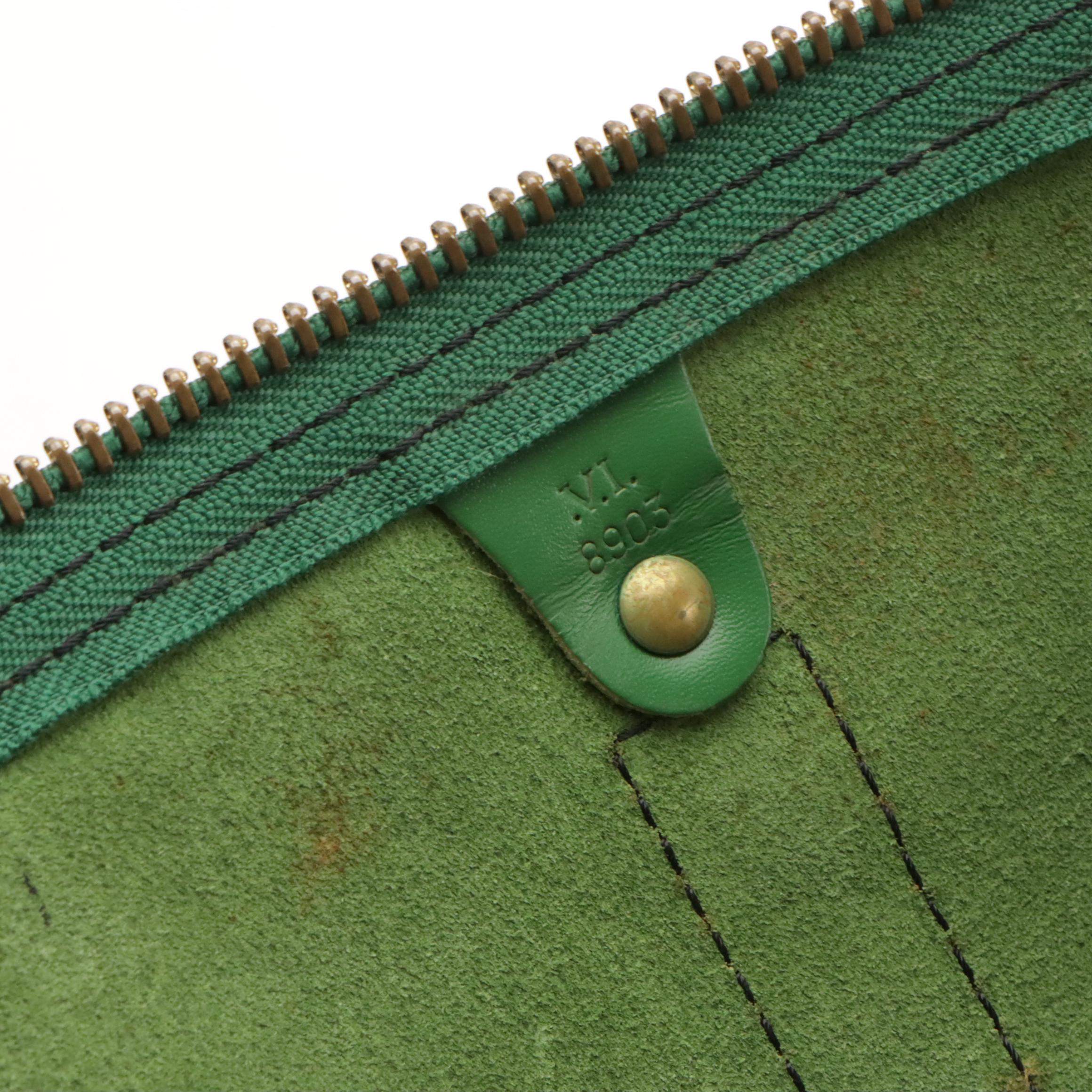 Louis Vuitton Keepall 55 Duffle Bag in Borneo Green Epi Leather