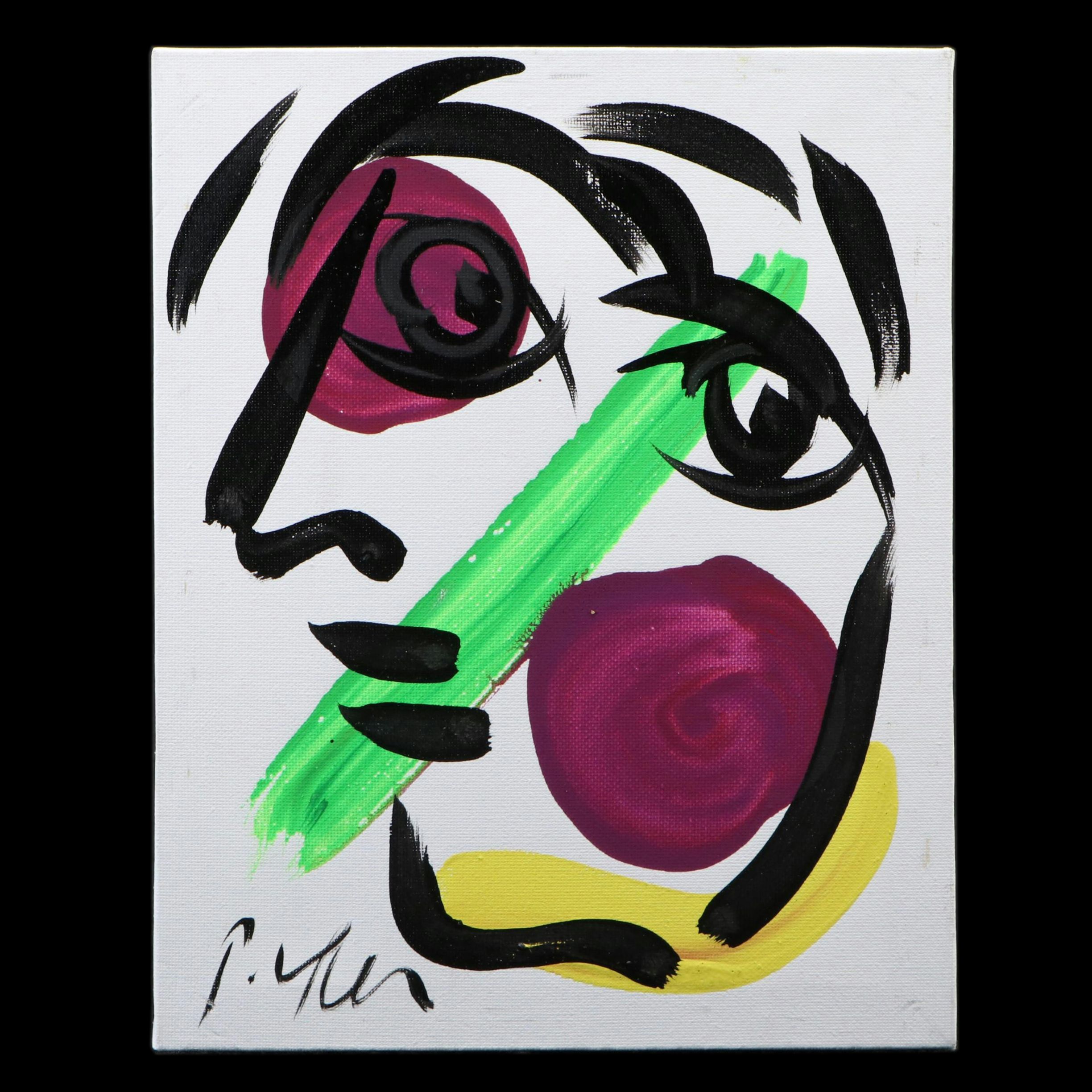 Peter Keil Abstract Acrylic Portrait Painting