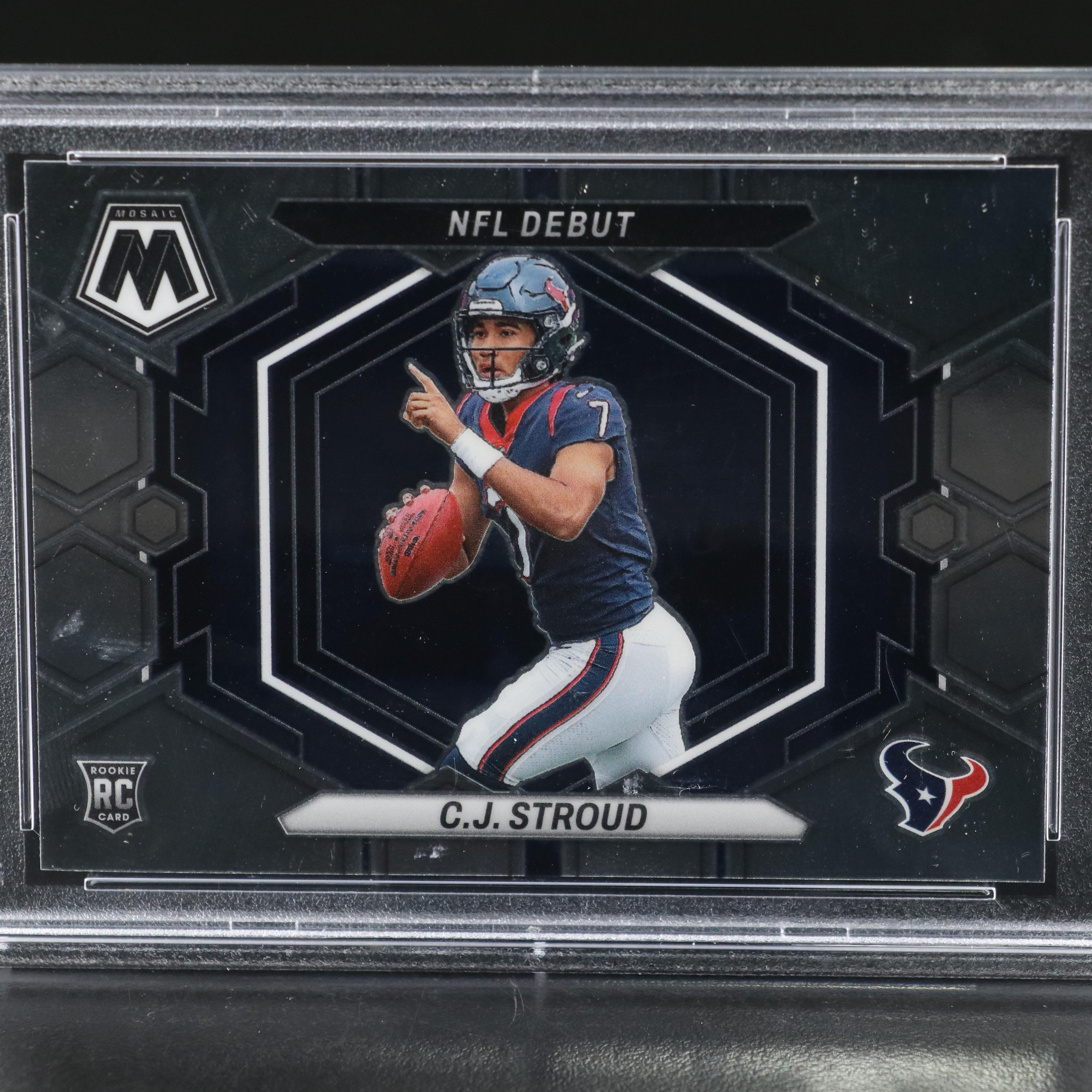 2023 Mosaic C.J. Stroud NFL Debut Rookie Football Card Graded PSA 10