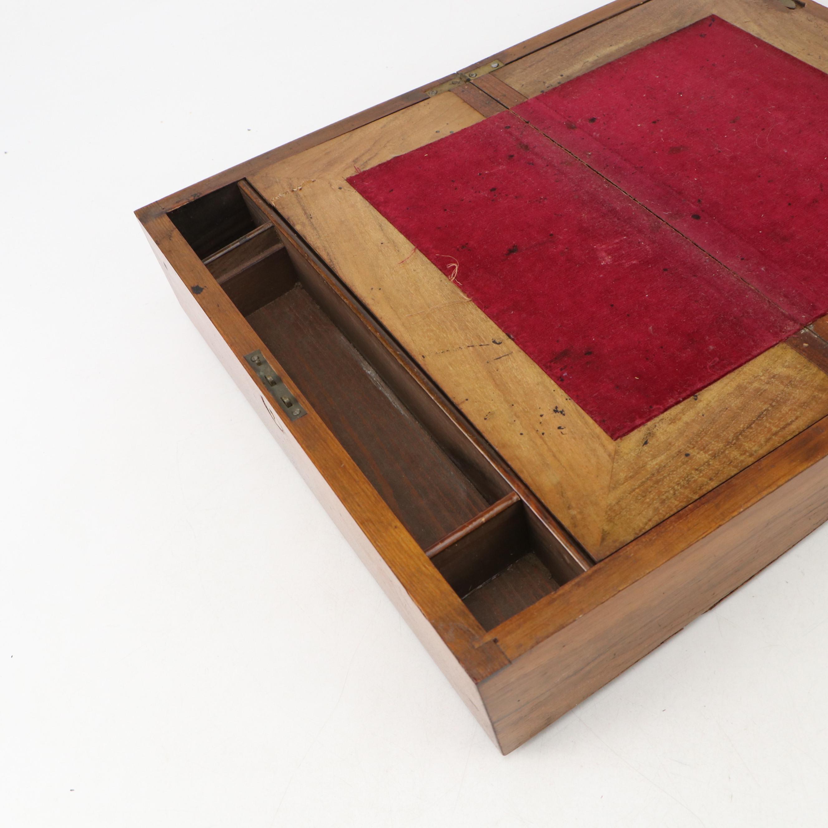 Victorian Walnut Lap Desk, Late 19th Century