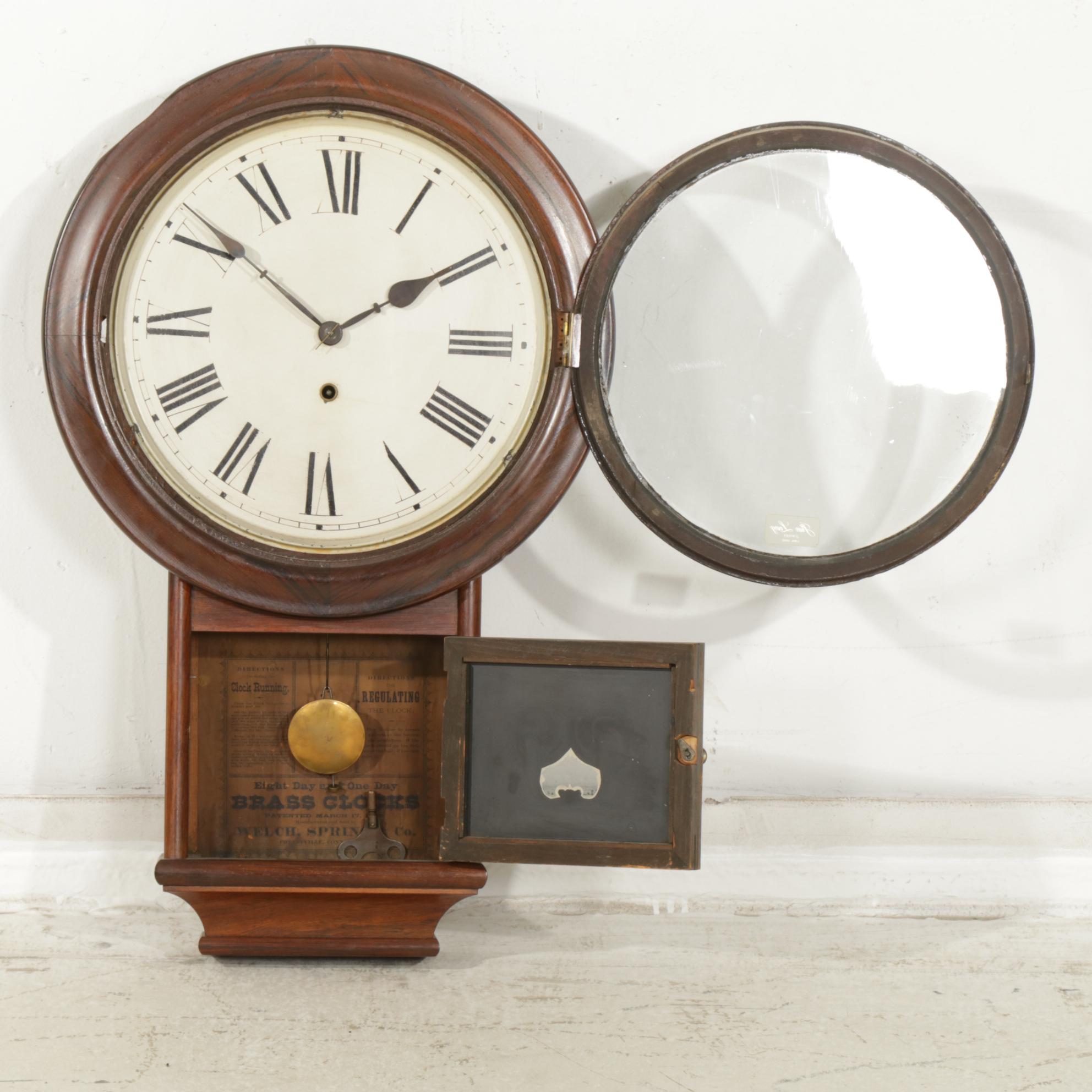 Welch, Spring & Co. Wall Clock, Early 20th Century