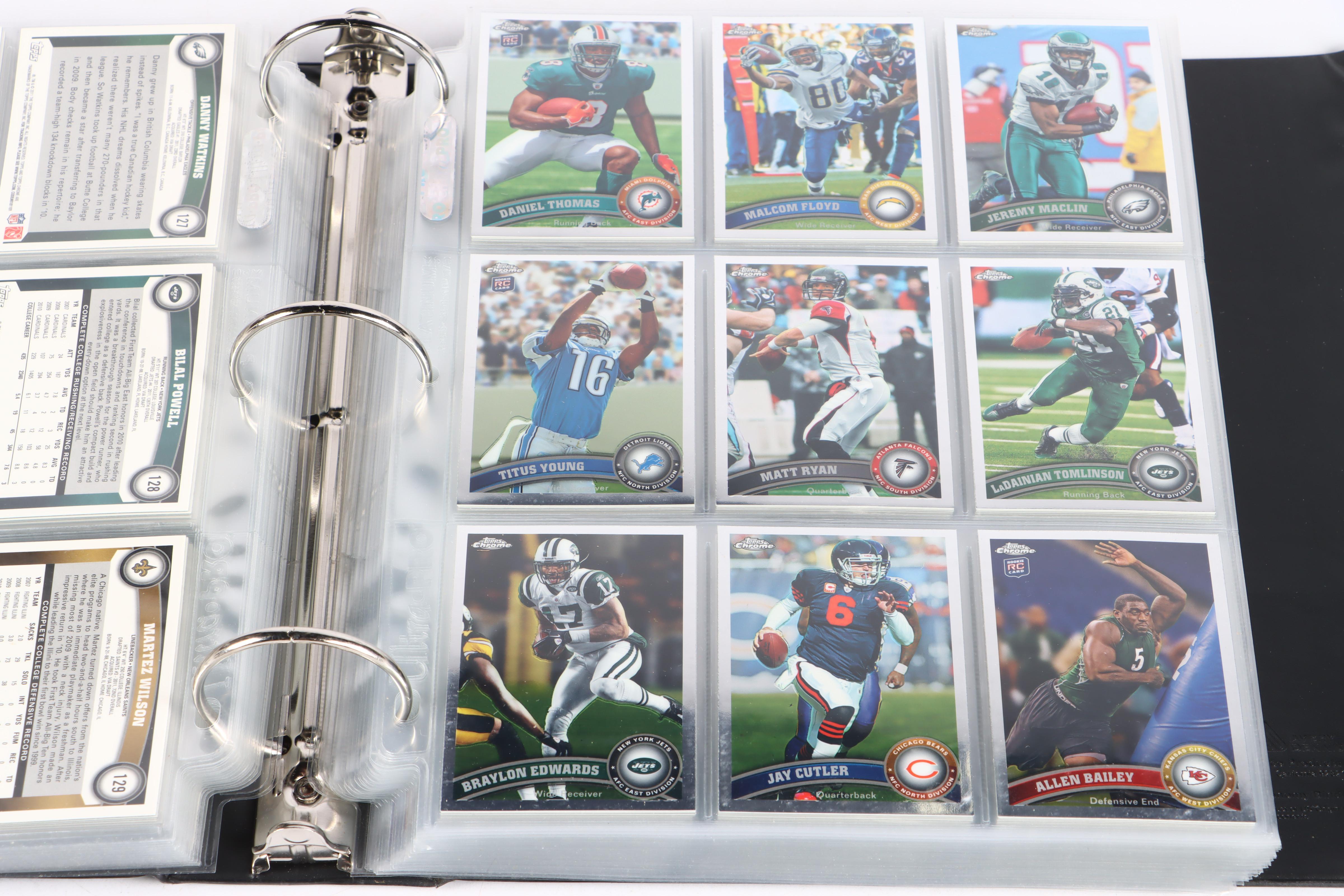 2011 Topps Chrome Football Cards Featuring Von Miller Purple Refractor Rookie