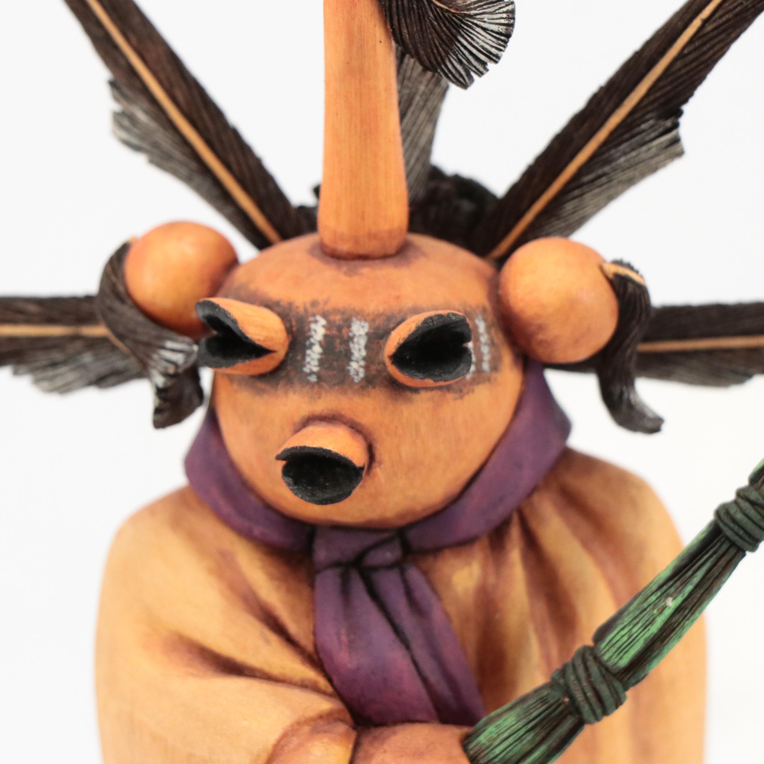 Nuvadi Dawahoya Polychrome Hand-Carved Wood Hopi Kachina Doll