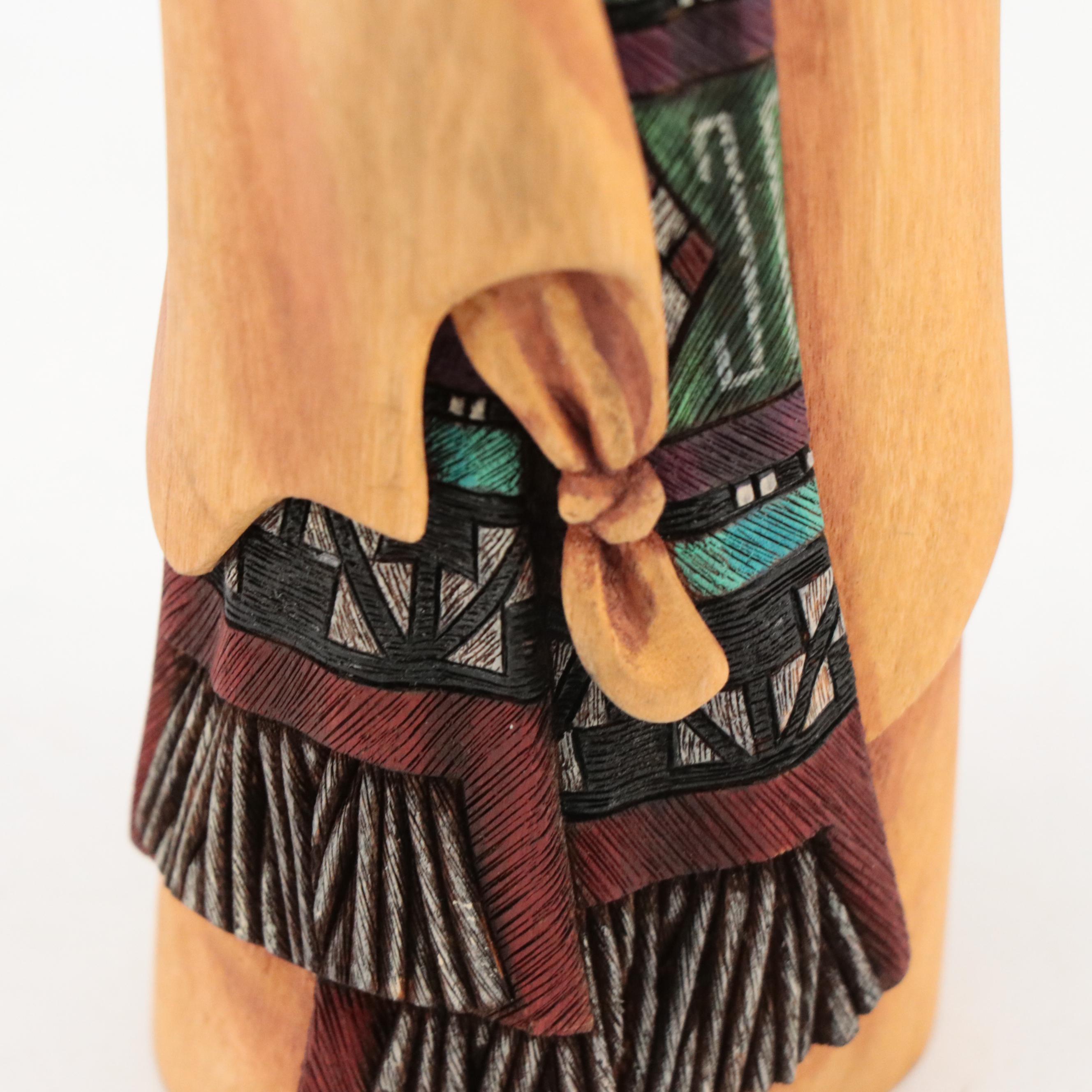 Nuvadi Dawahoya Polychrome Hand-Carved Wood Hopi Kachina Doll