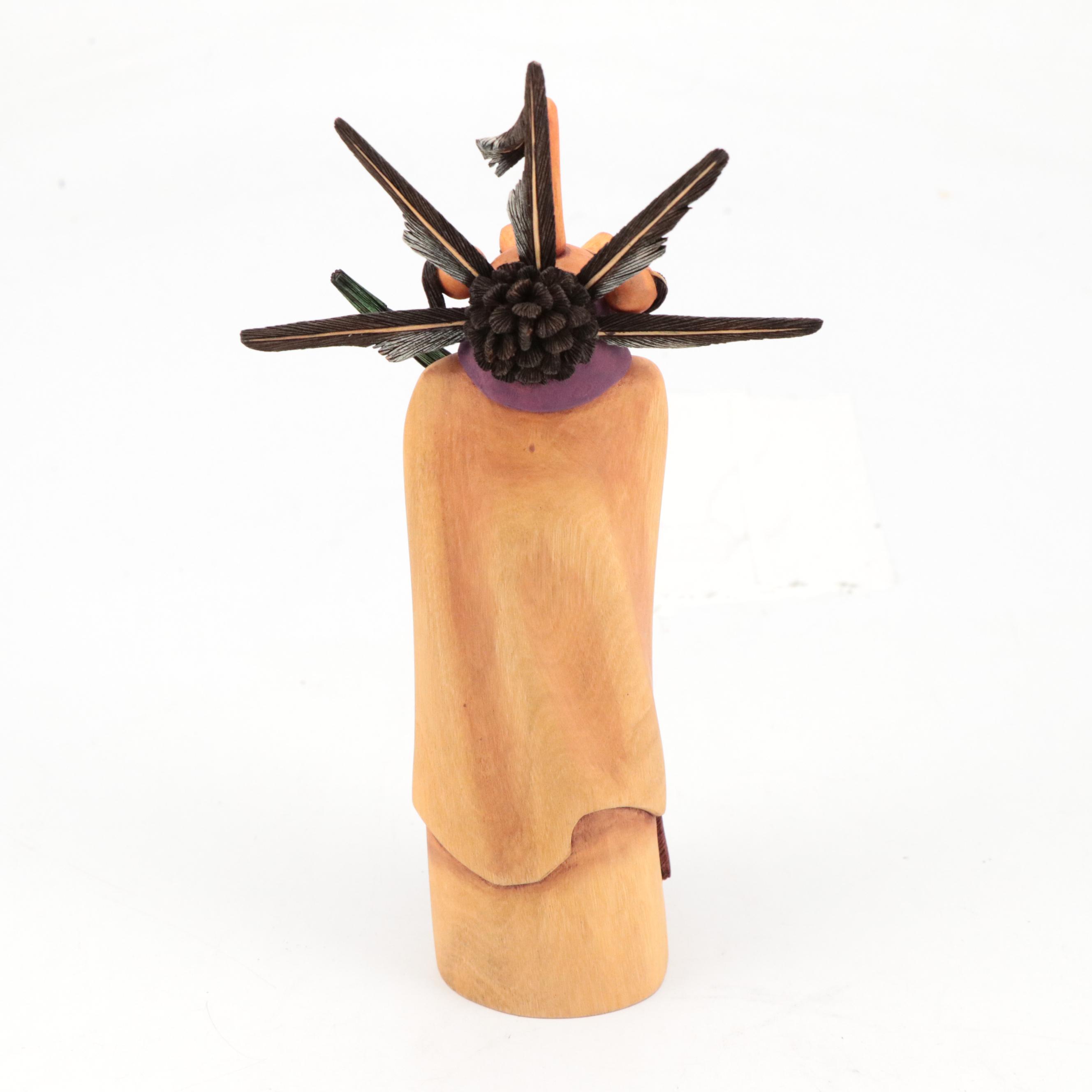 Nuvadi Dawahoya Polychrome Hand-Carved Wood Hopi Kachina Doll