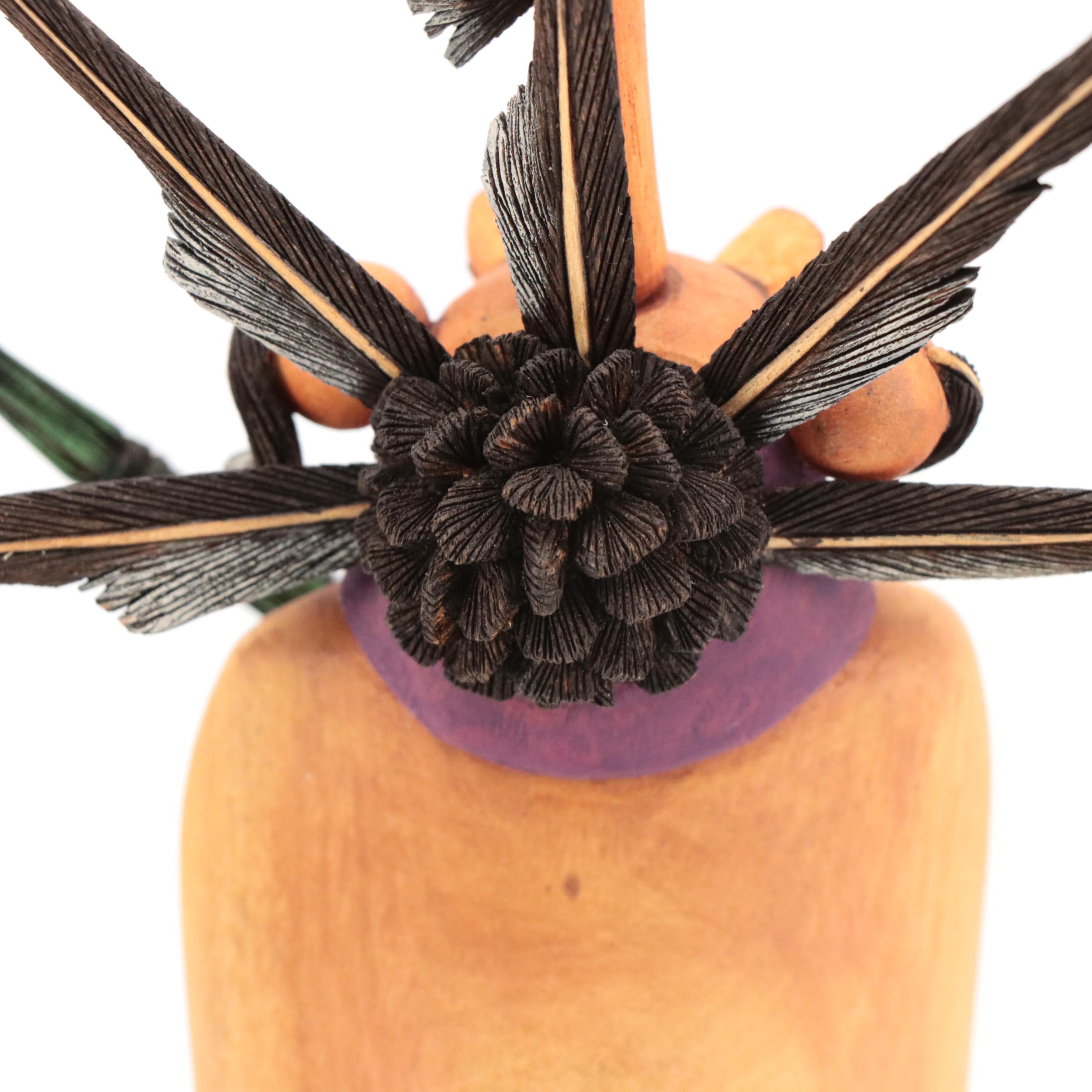 Nuvadi Dawahoya Polychrome Hand-Carved Wood Hopi Kachina Doll