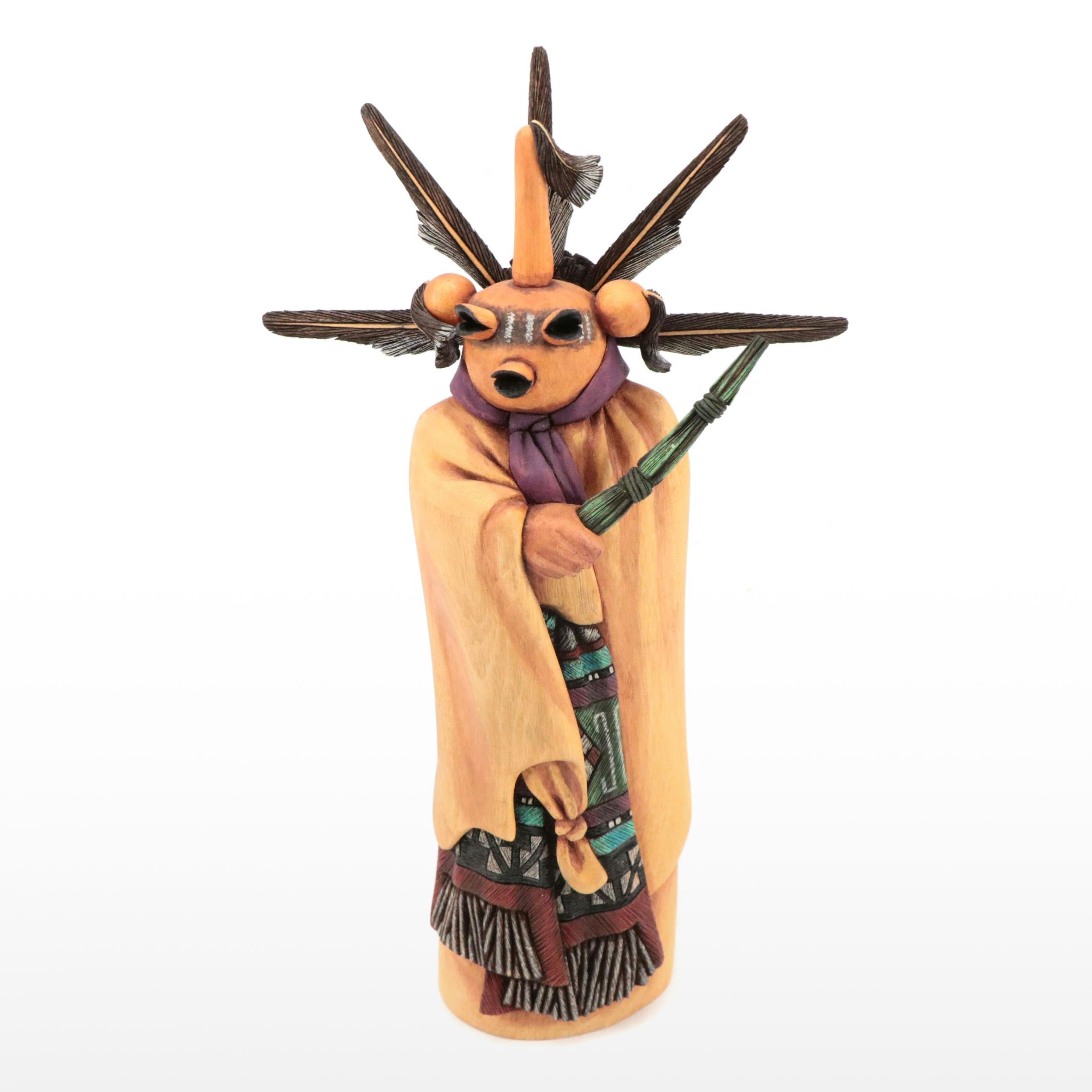 Nuvadi Dawahoya Polychrome Hand-Carved Wood Hopi Kachina Doll