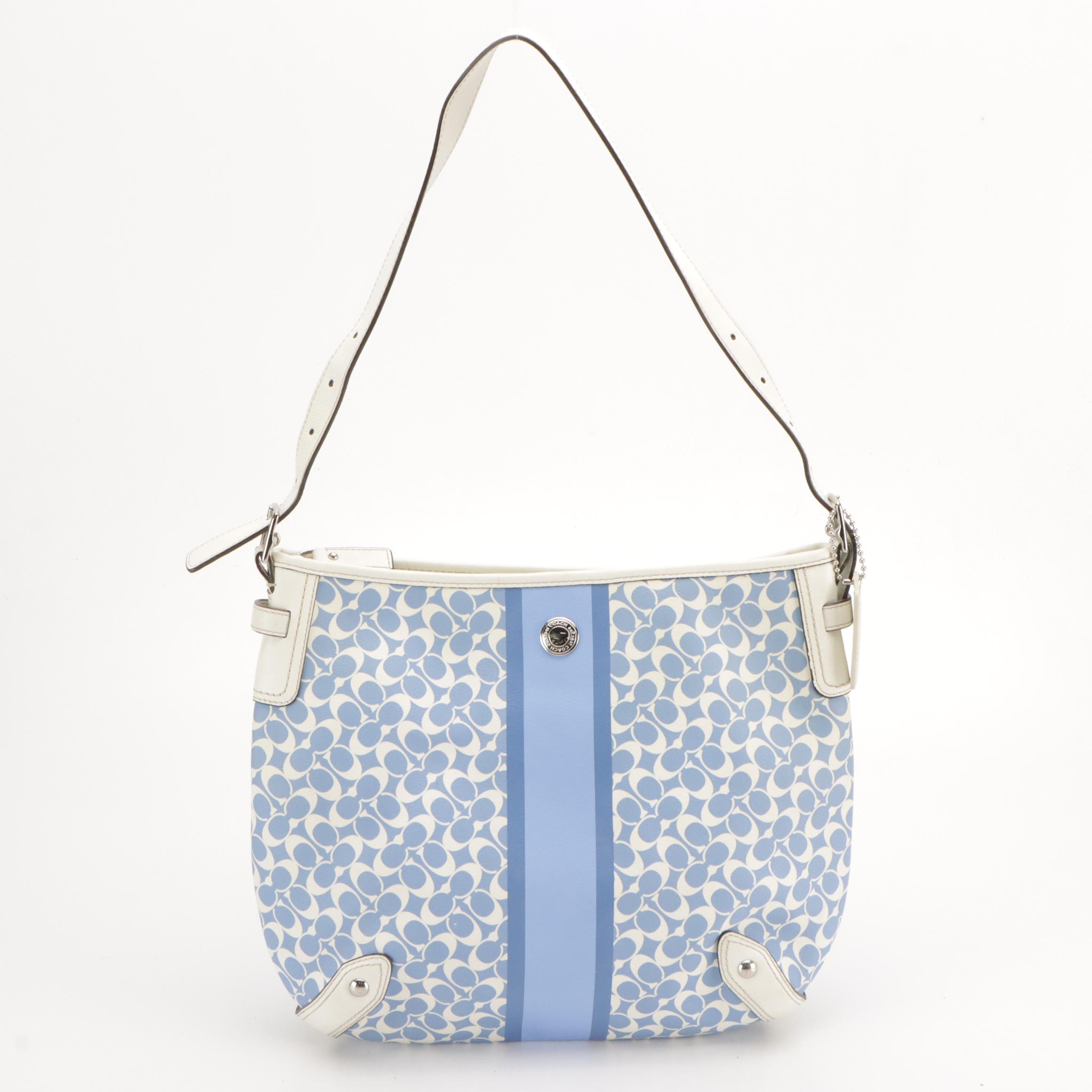 Coach Heritage Stripe Chelsea Hobo, Kipling Skyler Tote, and Vieta 2-Way Bag