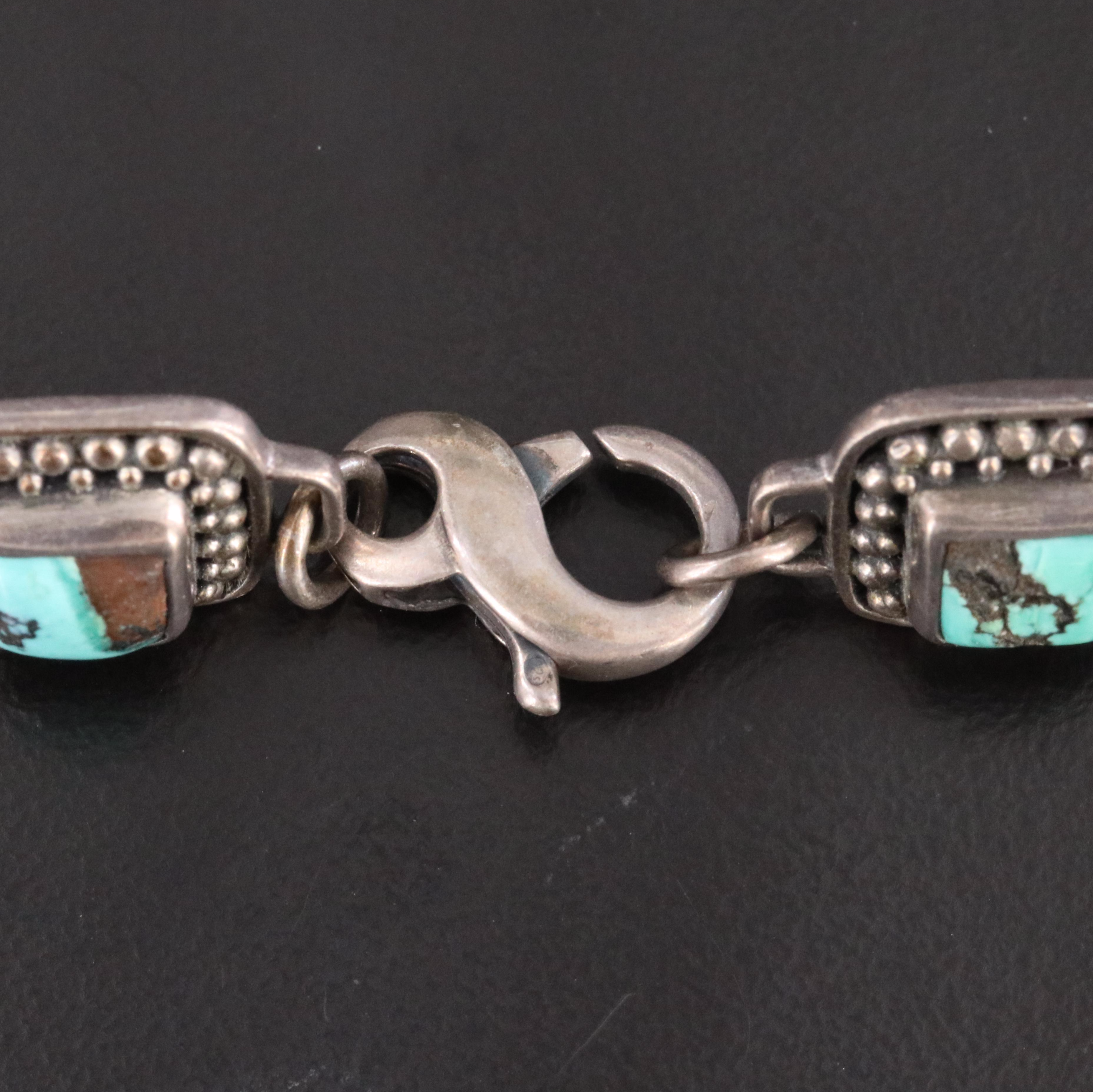 Sterling Turquoise Link Bracelet