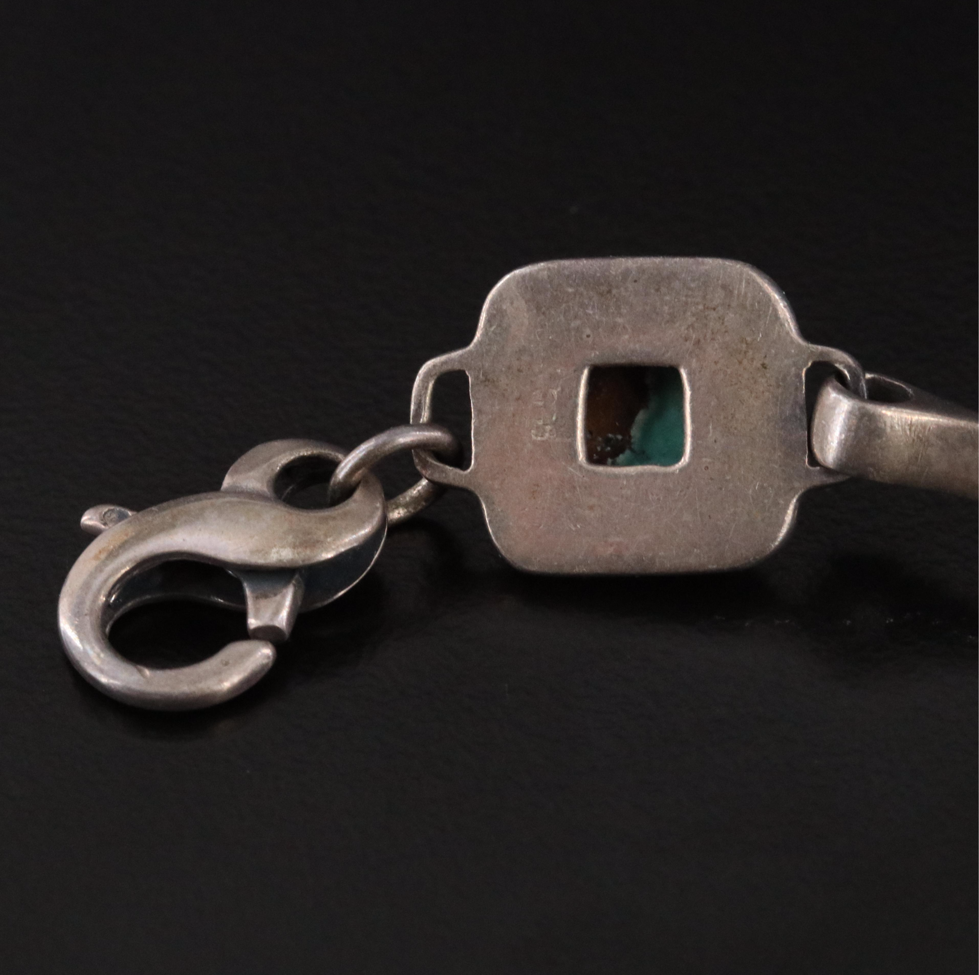 Sterling Turquoise Link Bracelet