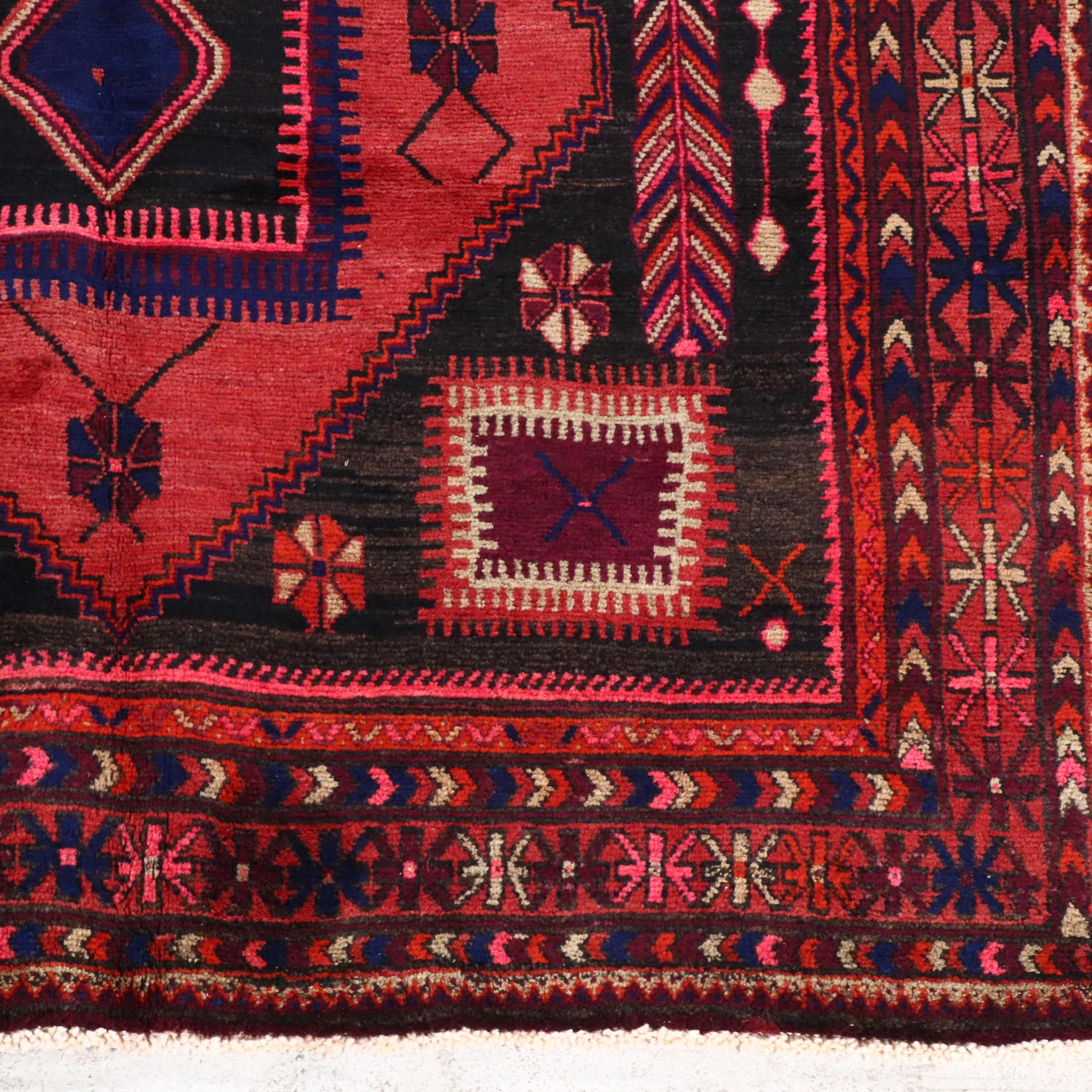 4'10 x 7'9 Hand-Knotted Persian Kurdish Area Rug