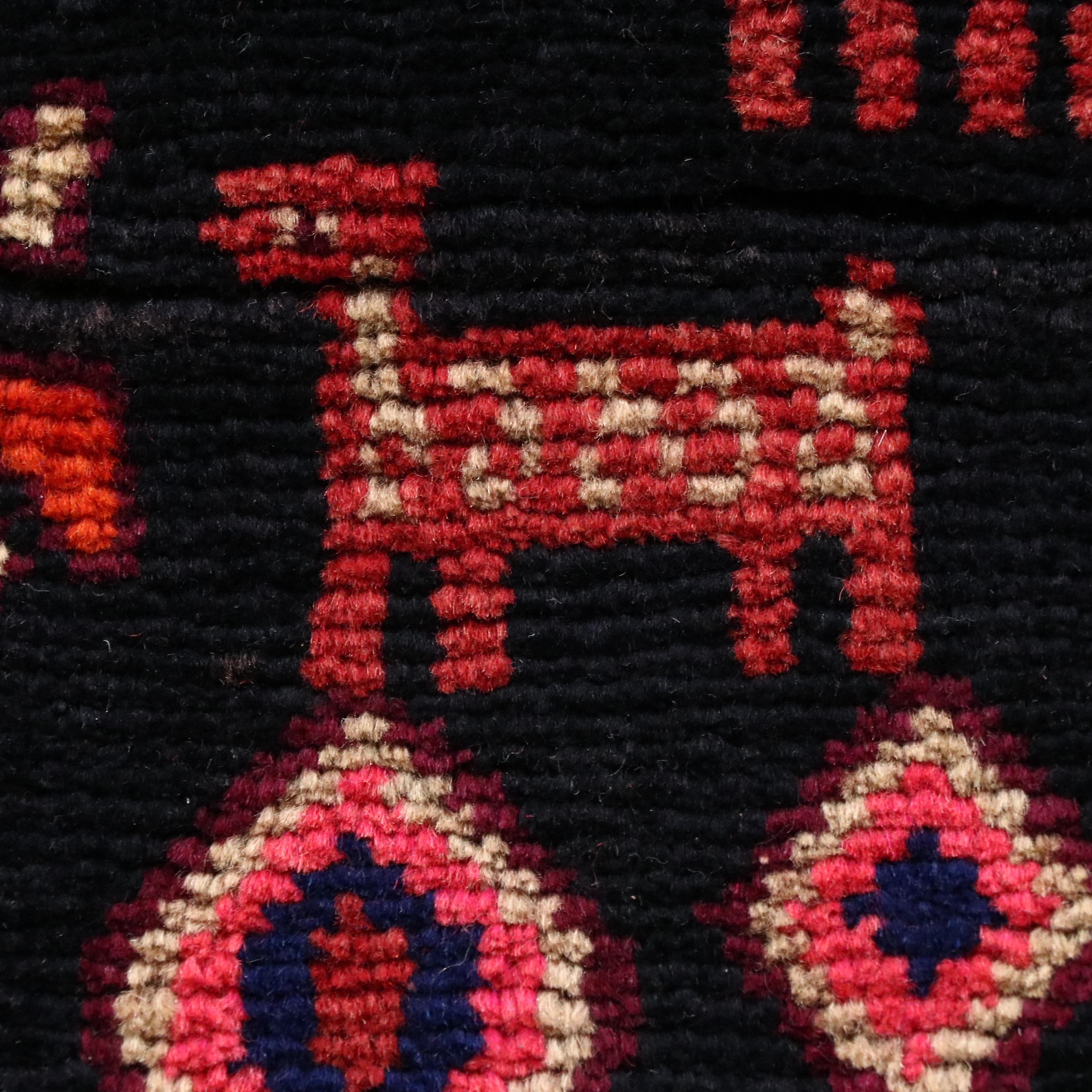 4'10 x 7'9 Hand-Knotted Persian Kurdish Area Rug