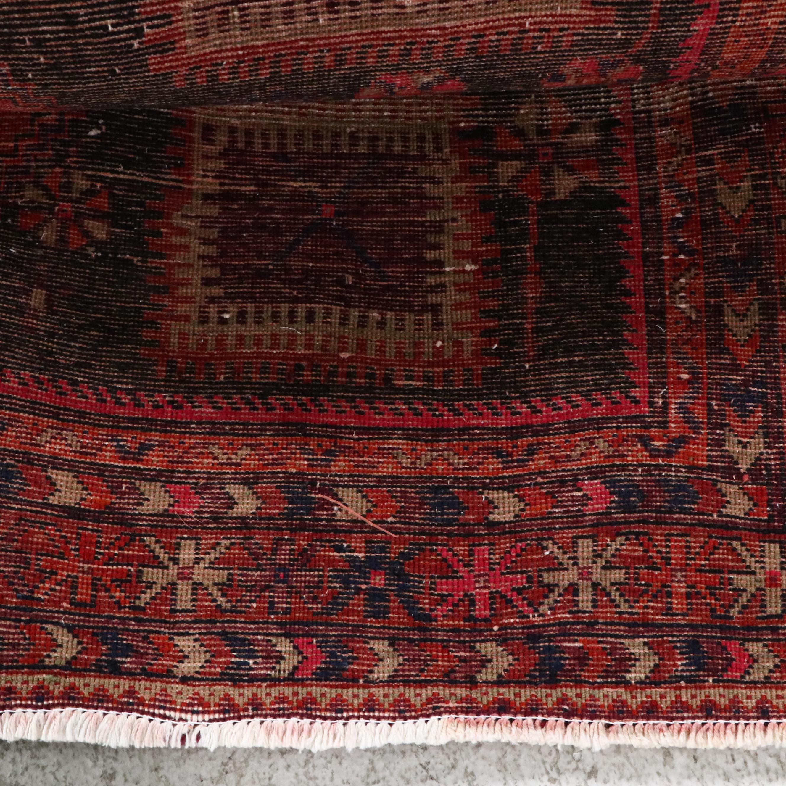 4'10 x 7'9 Hand-Knotted Persian Kurdish Area Rug
