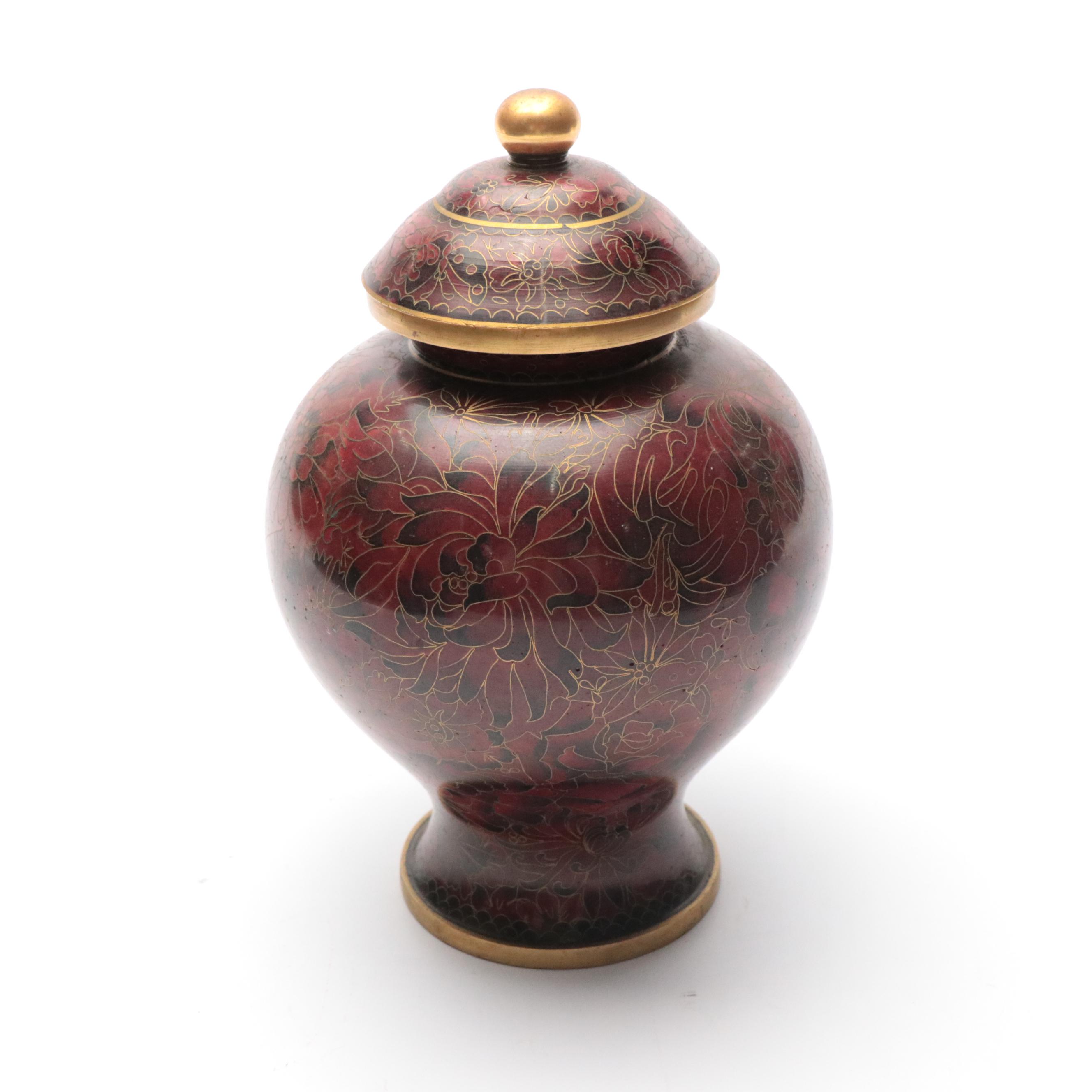 Chinese Cloisonné Enamel on Brass Vases